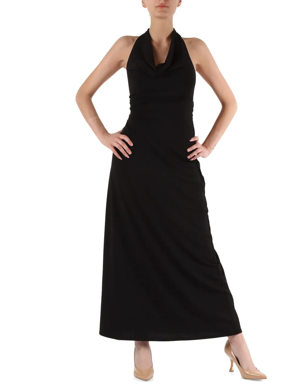 Abito lungo in tessuto stretch