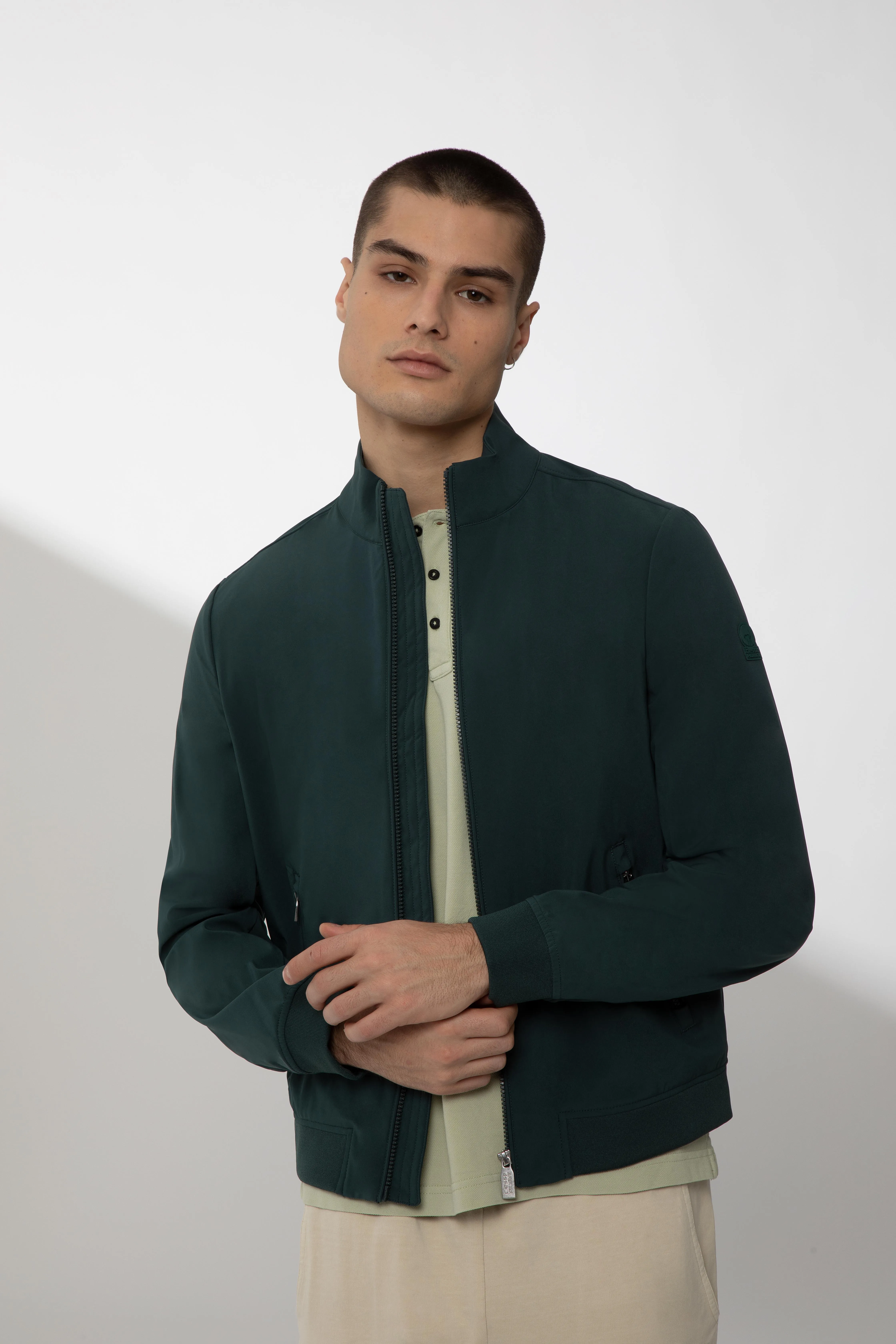 ASHJO – Bomber verde in softshell