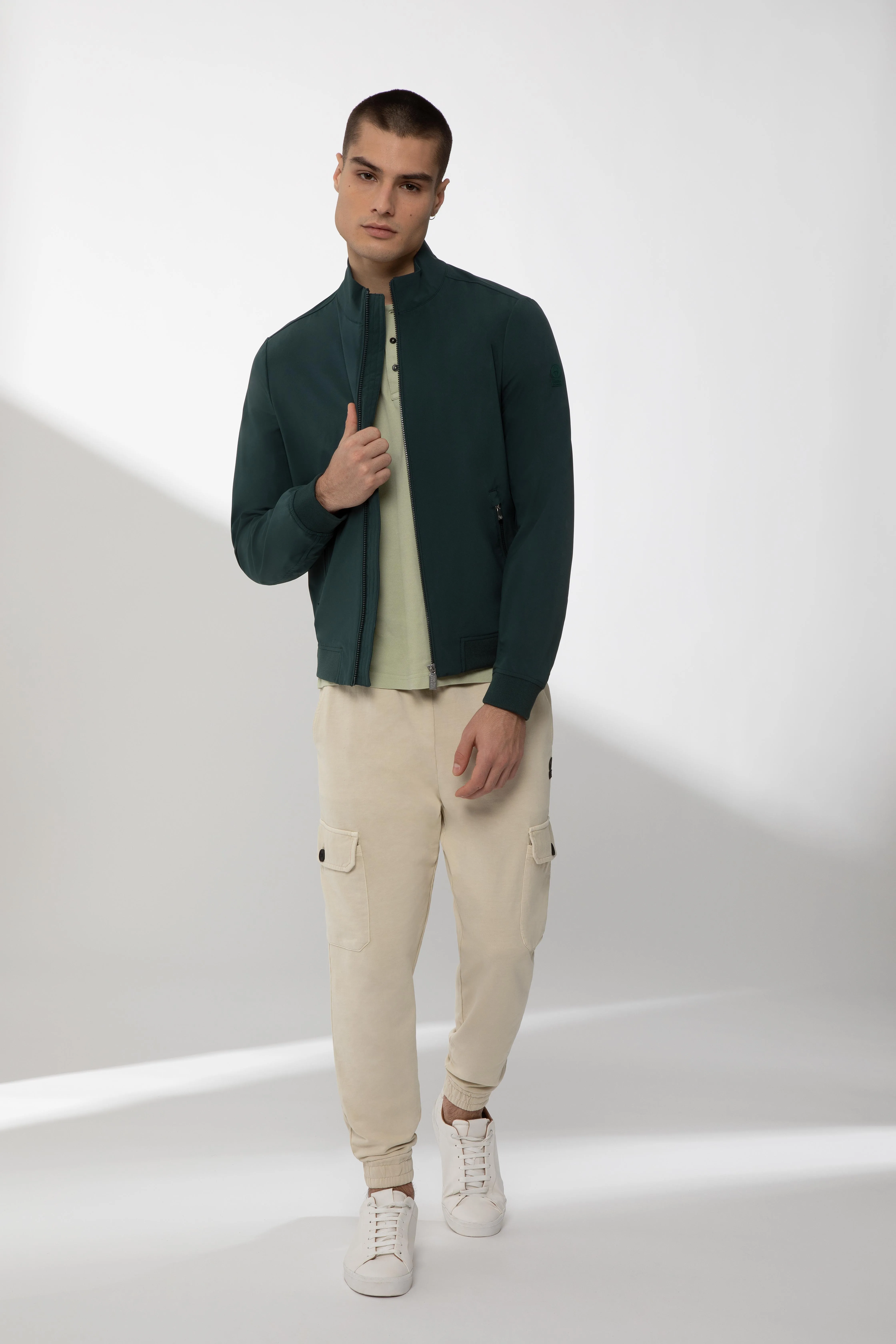 ASHJO – Bomber verde in softshell