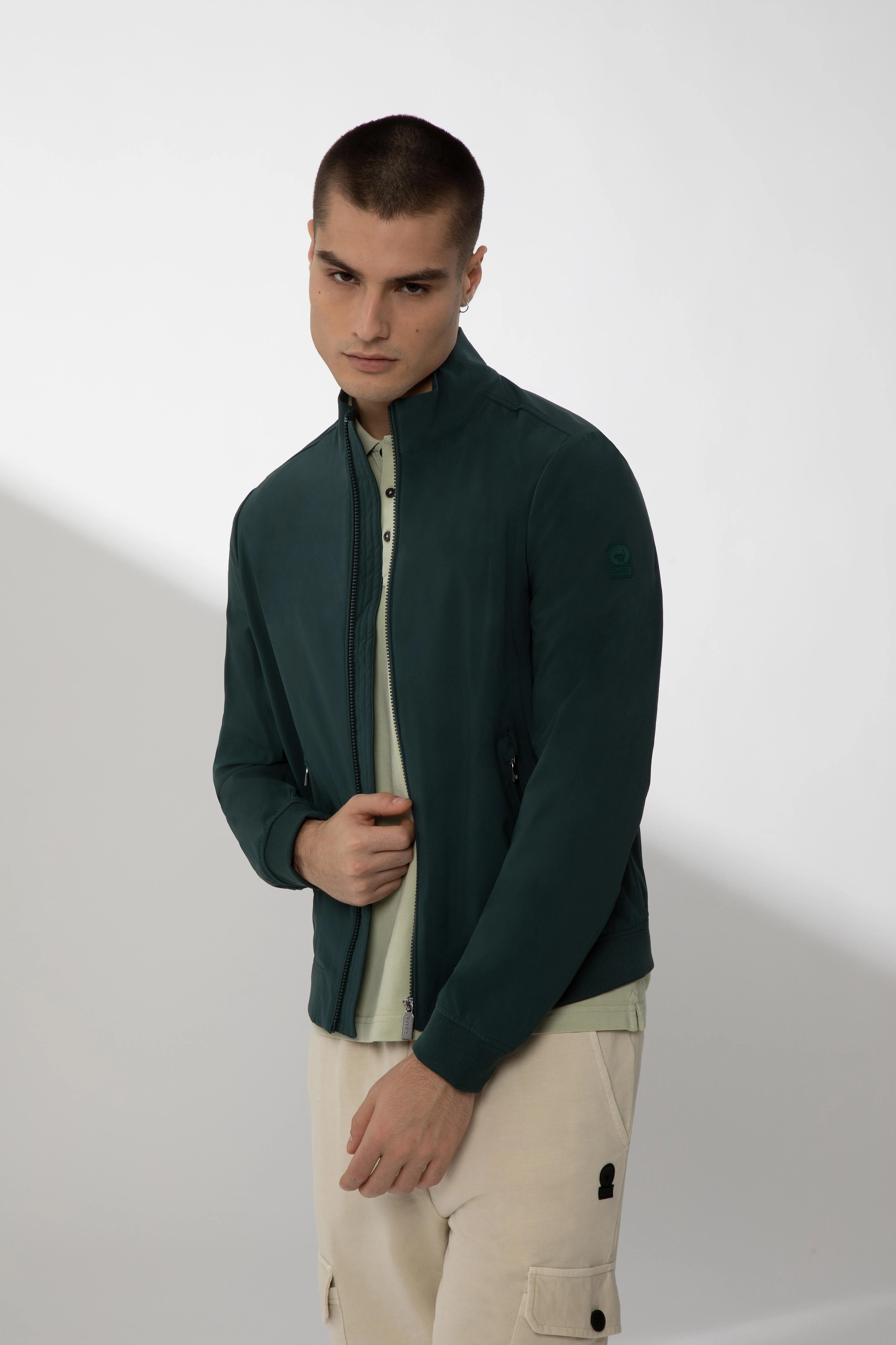ASHJO – Bomber verde in softshell