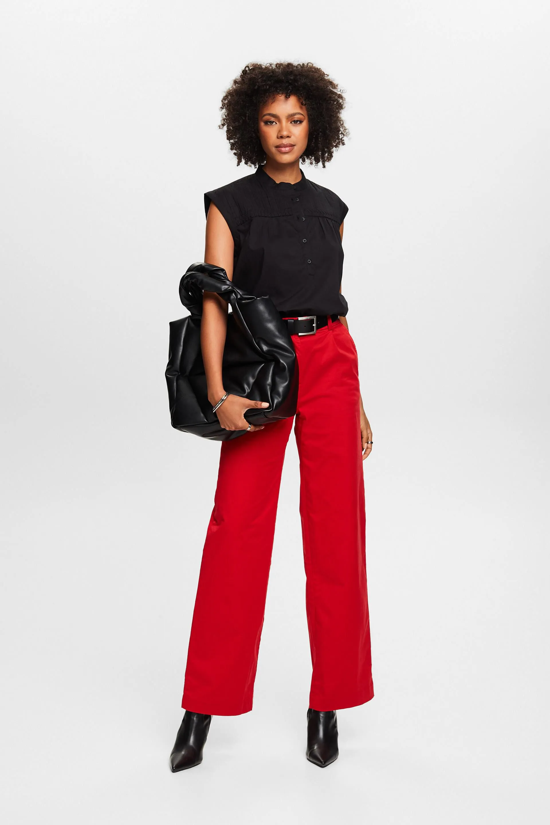 Blusa di cotone senza maniche