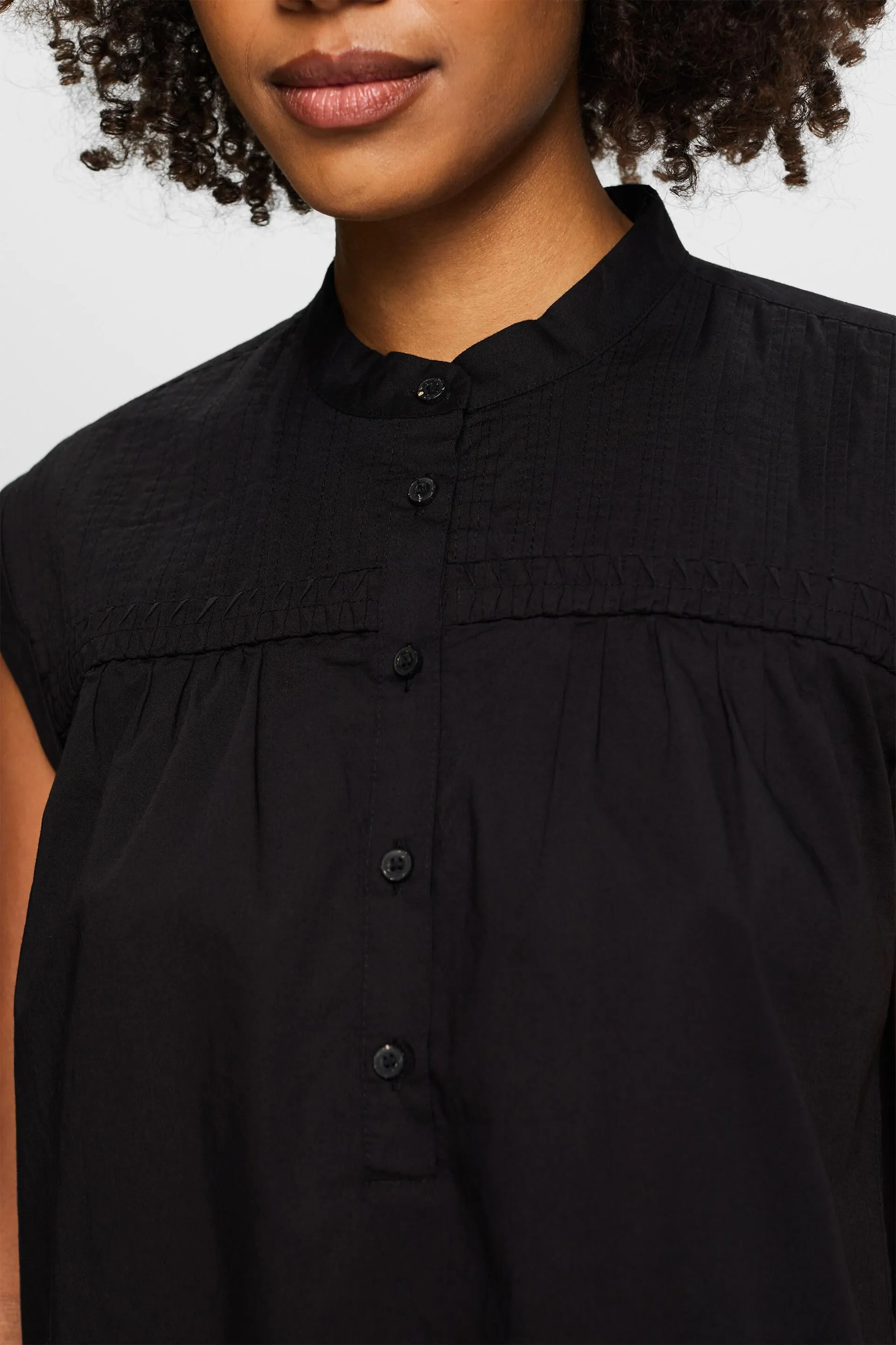 Blusa di cotone senza maniche