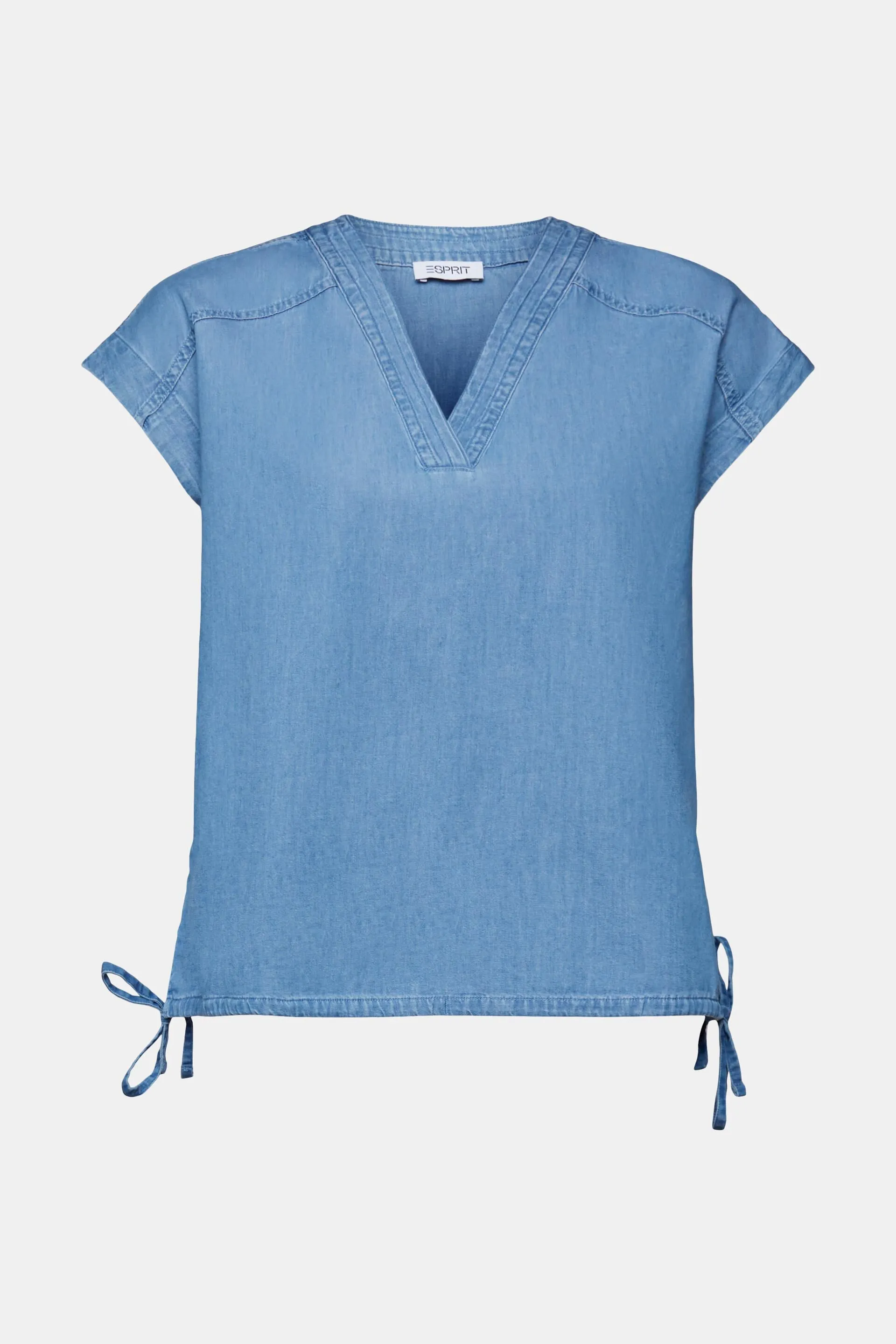 Blusa in denim senza maniche