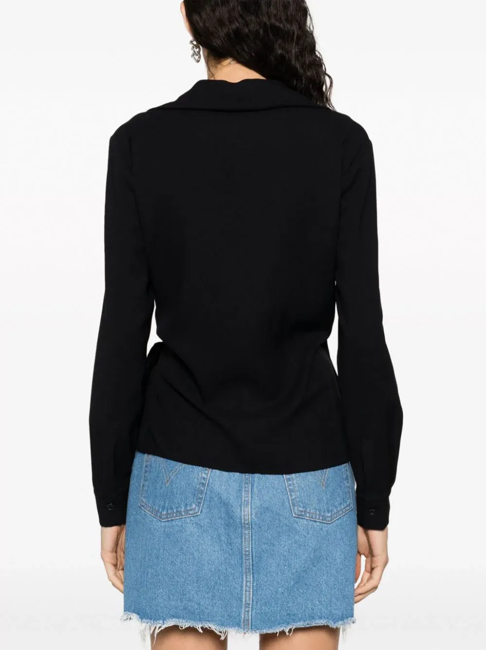 BLUSA NERA CON NODO
