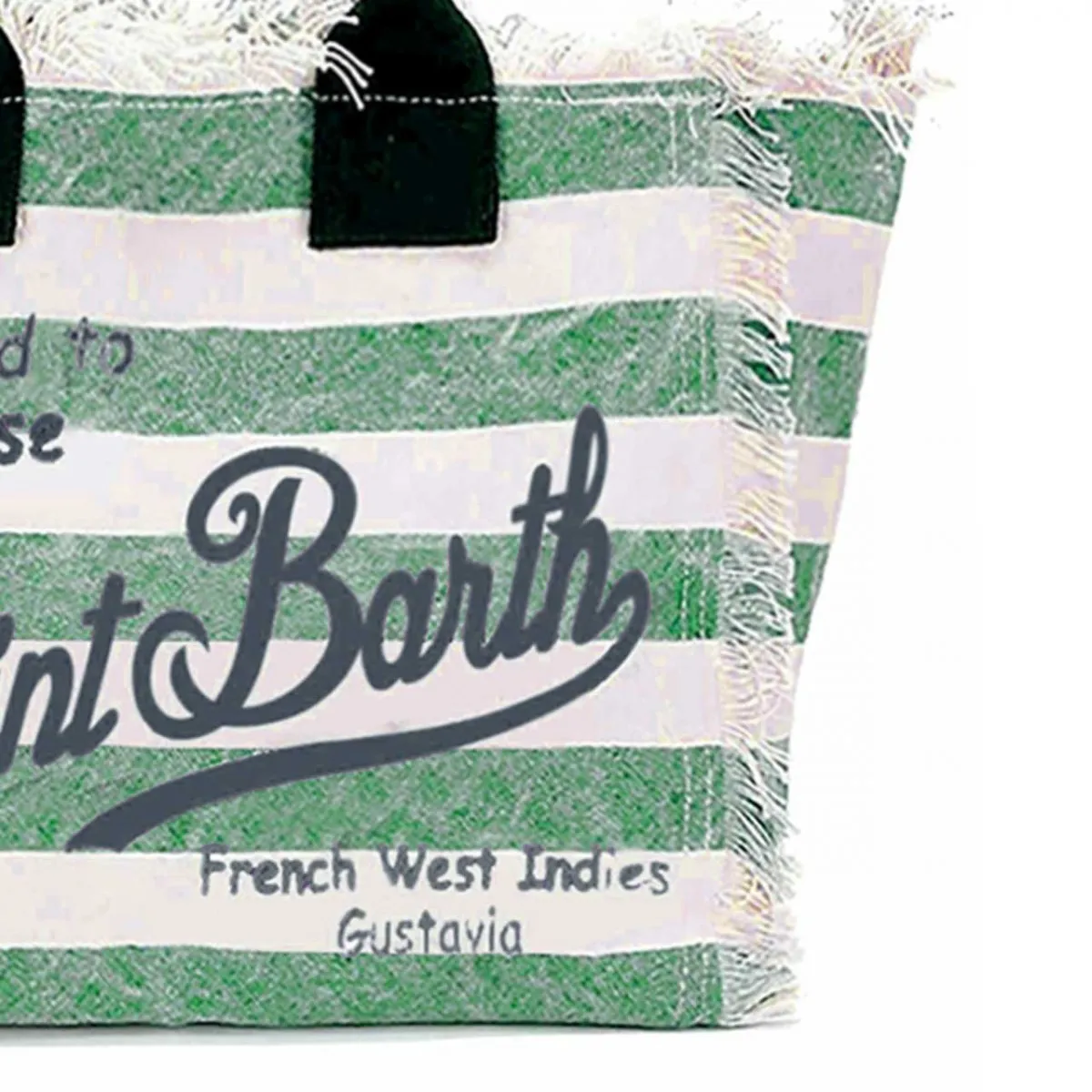 Borsa Vanity A Righe, Verde