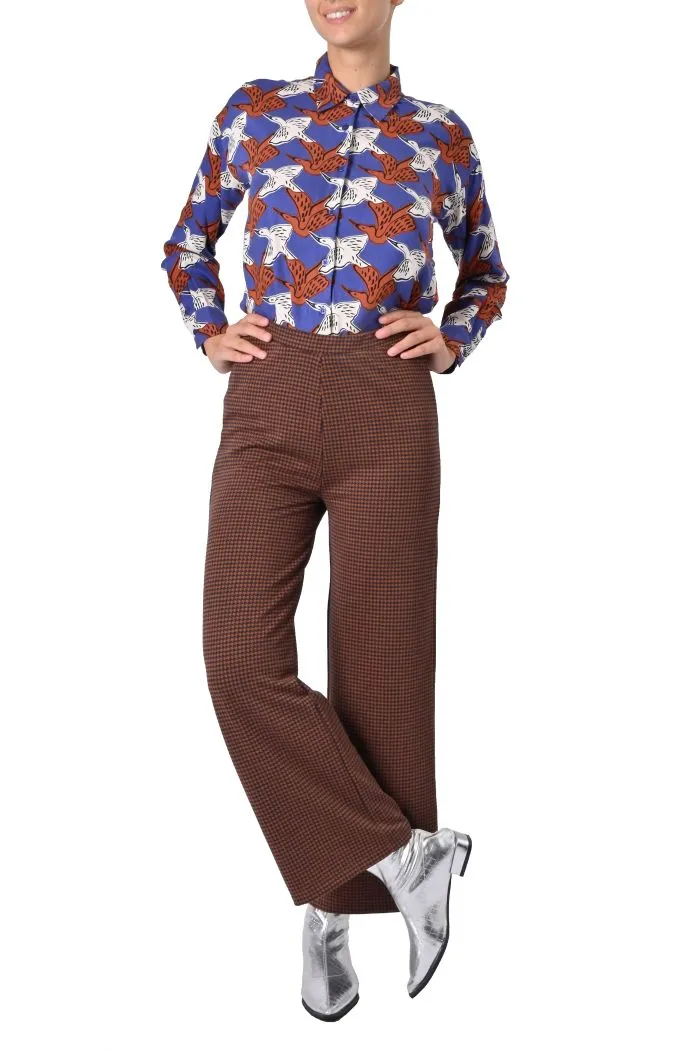 Camicia Airone stampa animalier di Compaia Fantástica
