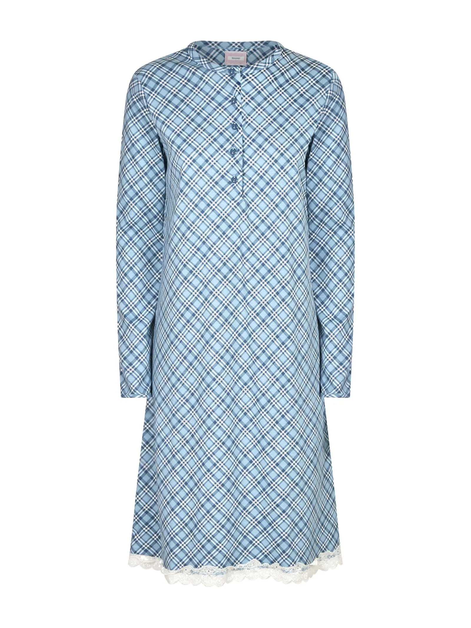 Camicia da notte serafino in Interlock di caldo cotone - Fant. Forget Me Not