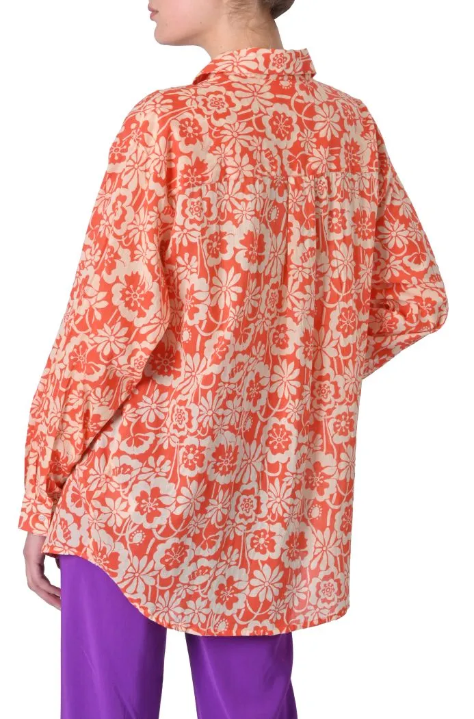 Camicia Flowers in voile stampato di Compaia Fantástica