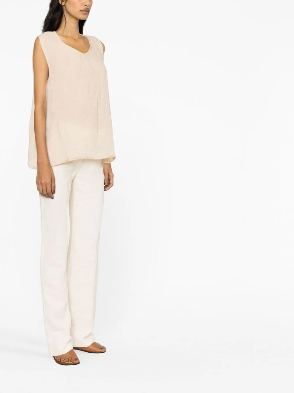 Canotta senza maniche in beige - donna