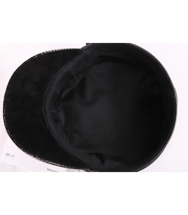 Cappello basco in pelle