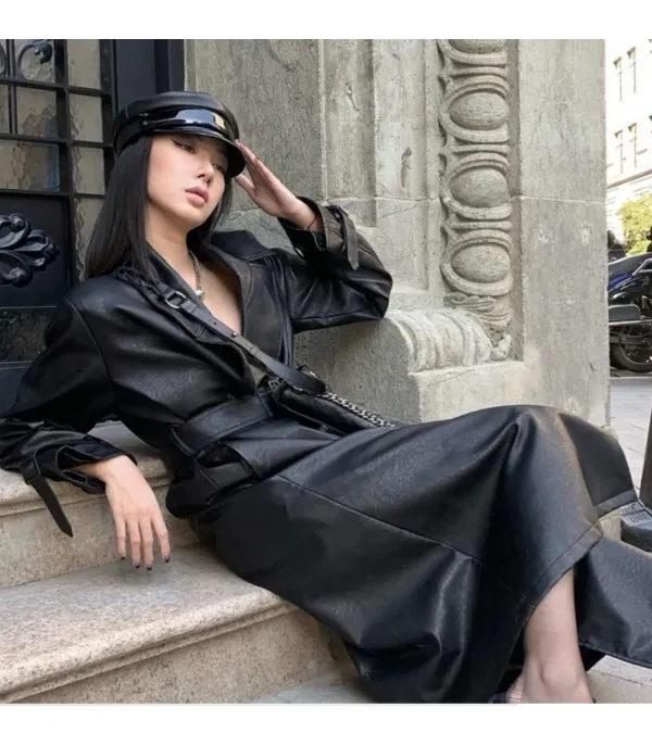 Cappello basco in pelle
