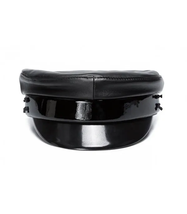 Cappello basco in pelle