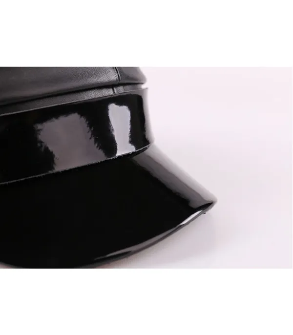 Cappello basco in pelle
