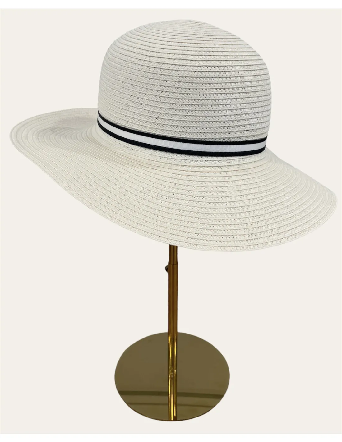 Cappello Borsalino - Giselle Tesa Larga Arrotolabile Bianco
