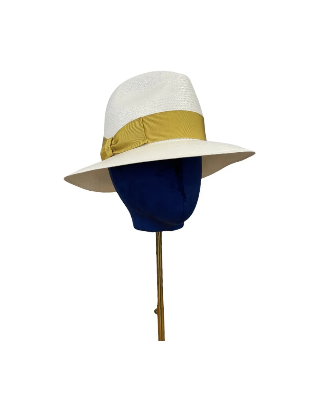 Cappello Borsalino - Giulietta Panama Fine Tesa Larga Giallo Ocra