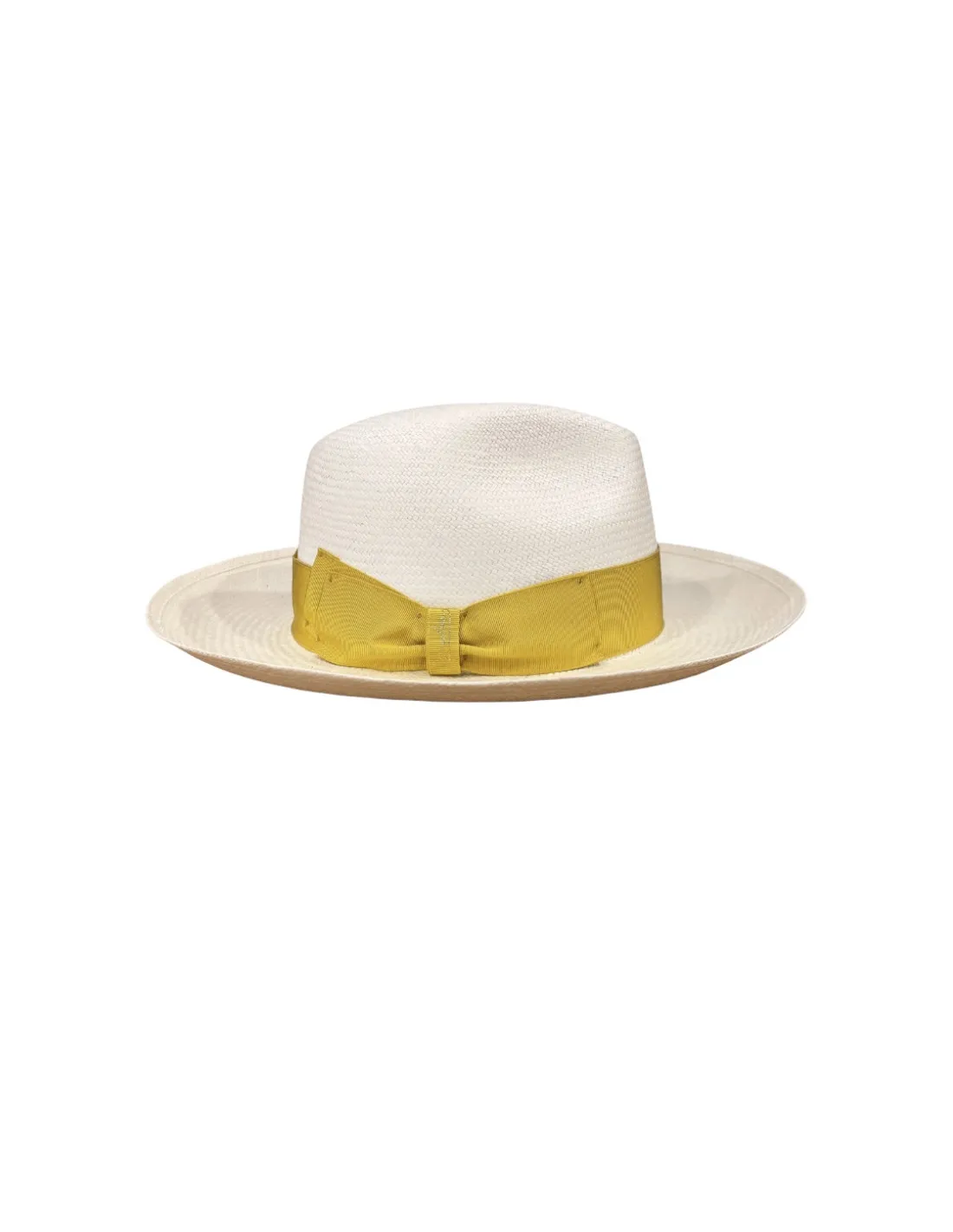 Cappello Borsalino - Giulietta Panama Fine Tesa Larga Giallo Ocra