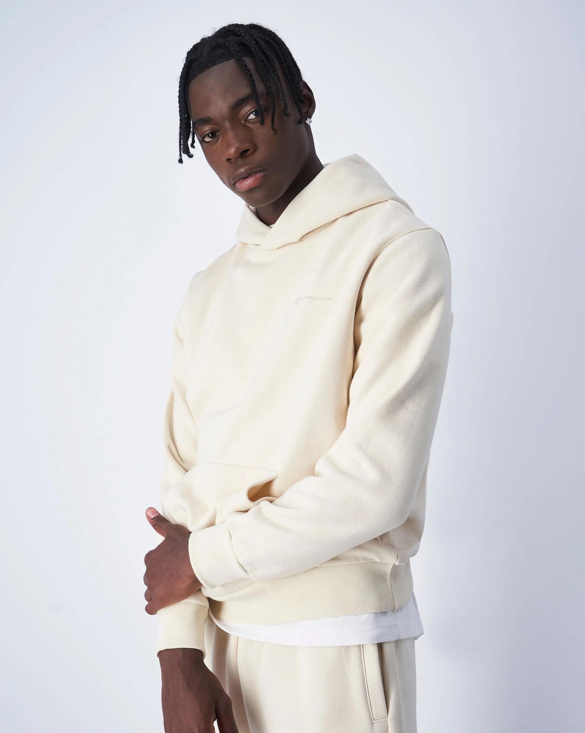 Champion Felpa Con Cappuccio Eco Future in Cotone Organico e Fleece Marrone Uomo