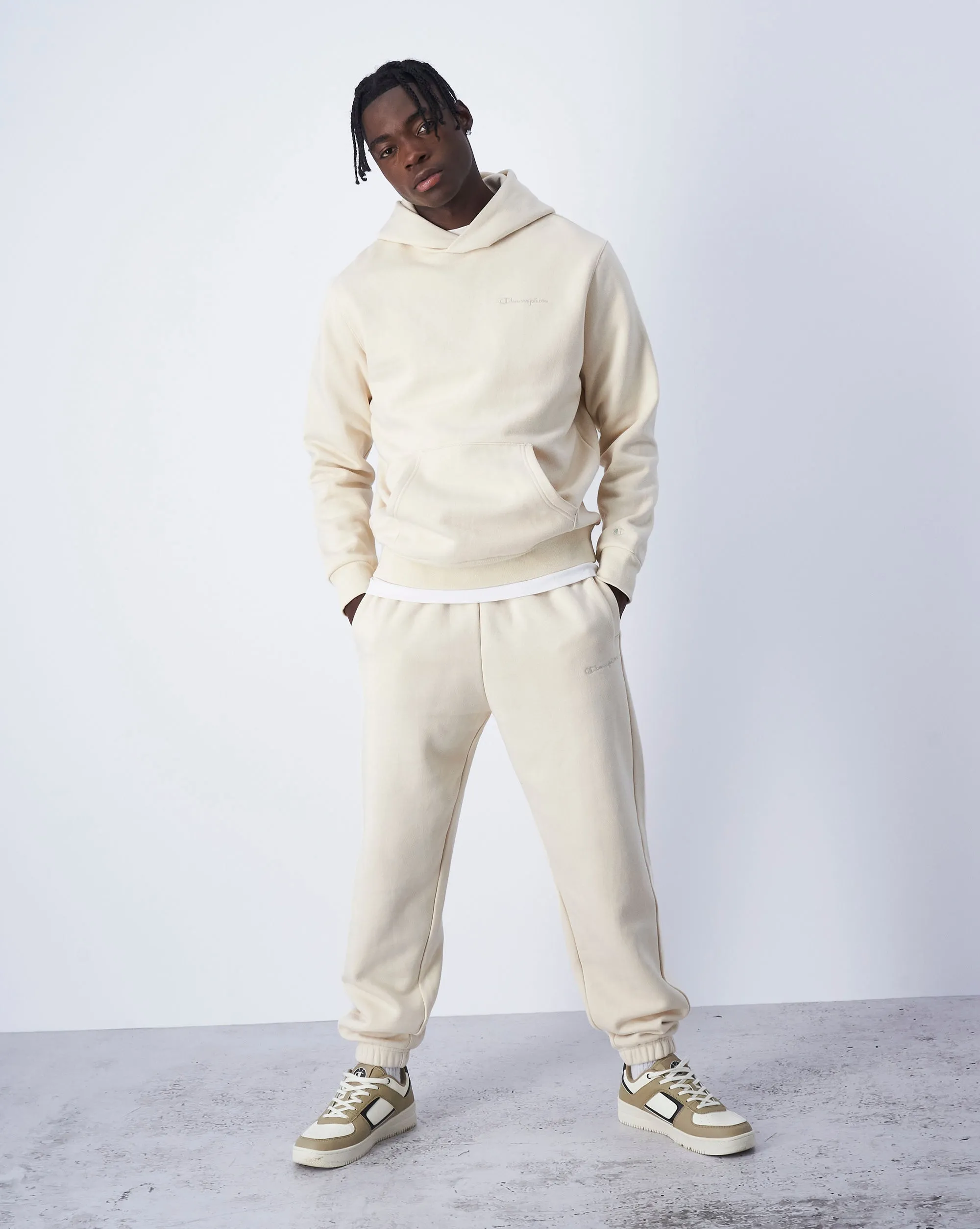 Champion Felpa Con Cappuccio Eco Future in Cotone Organico e Fleece Marrone Uomo