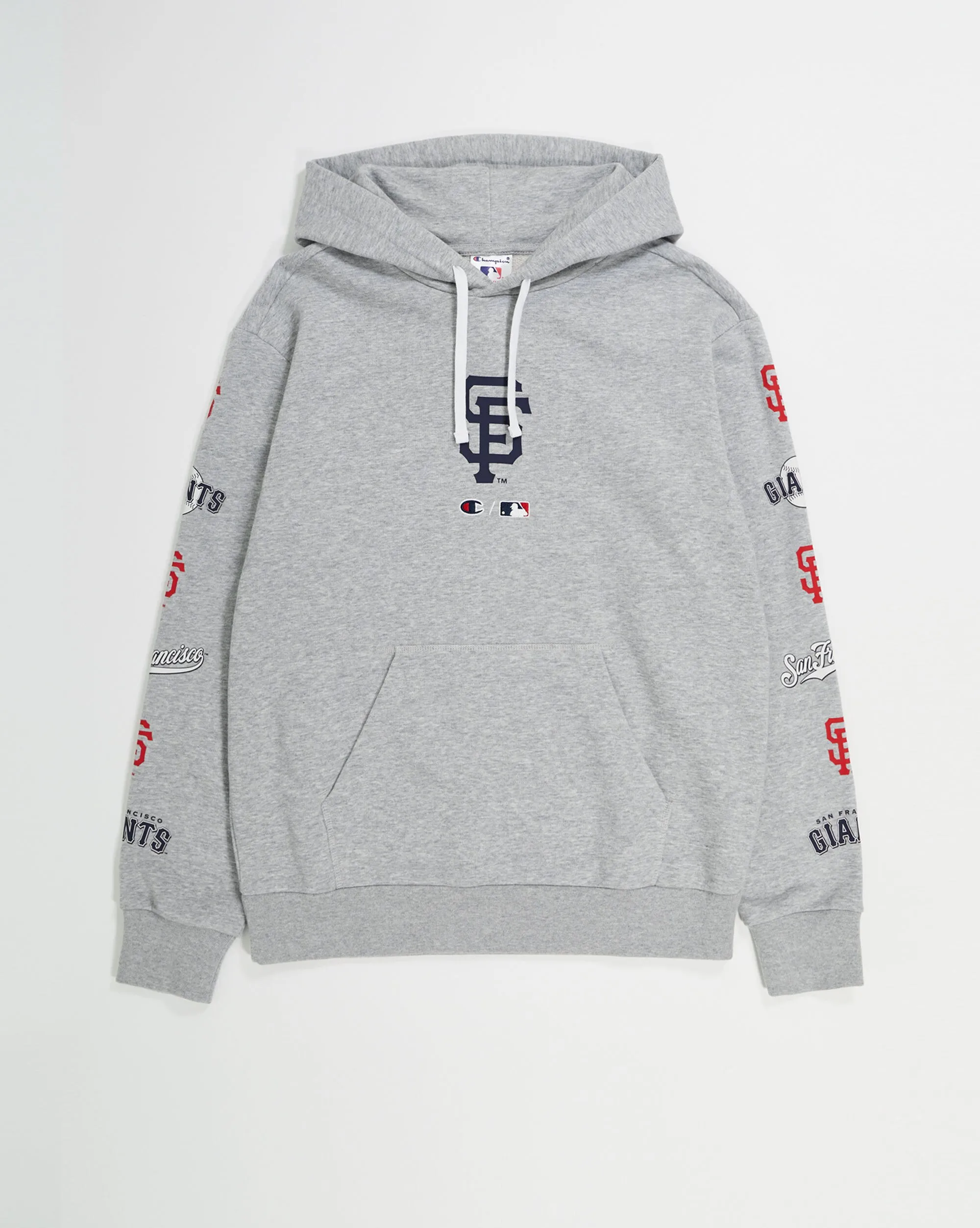 Champion x MLB Felpa Con Cappuccio Cosy Fit San Francisco Giants Grigio Uomo