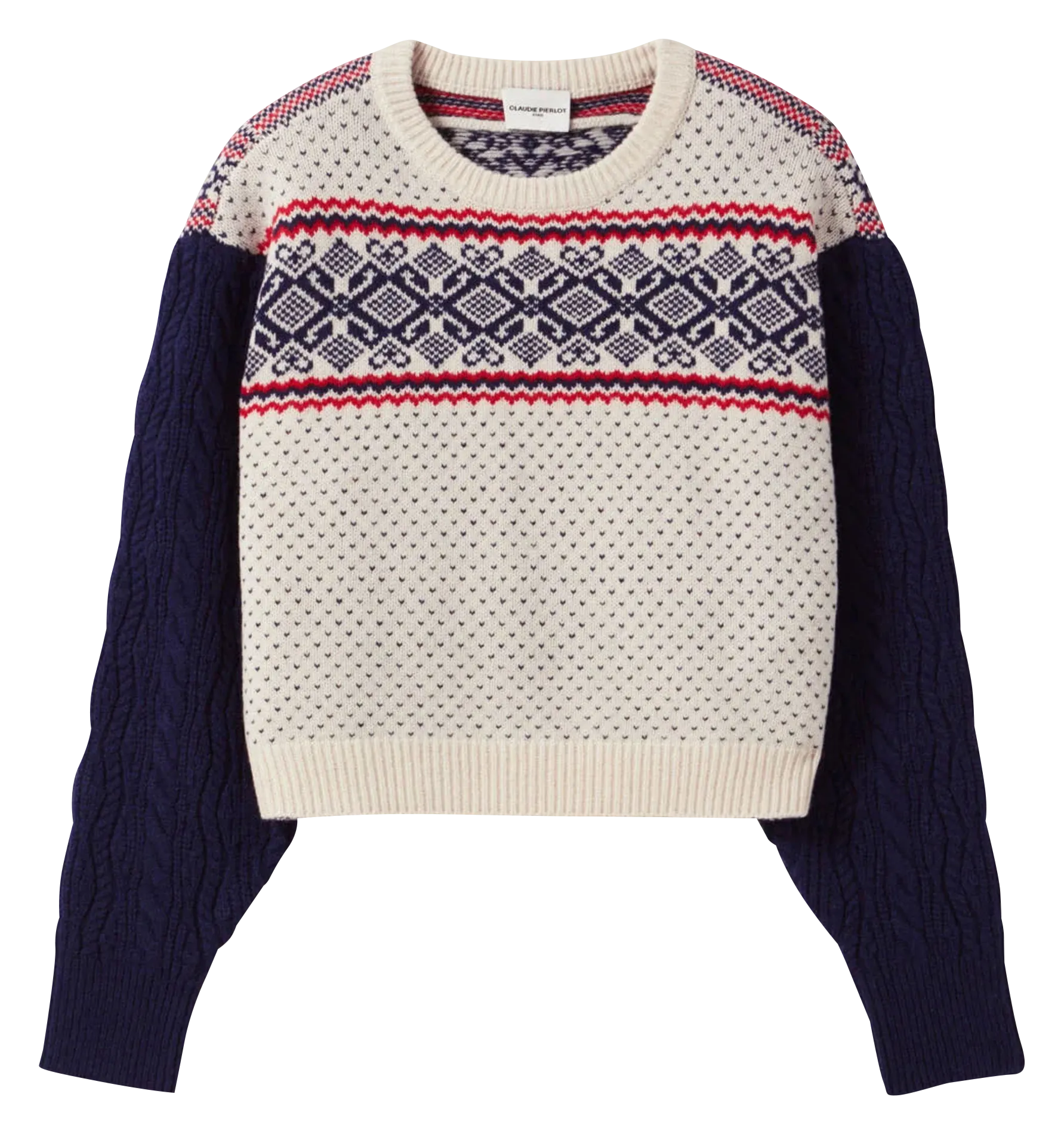  CLAUDIE PIERLOT   Maglione a maglia con motivi in lana | Multicolore