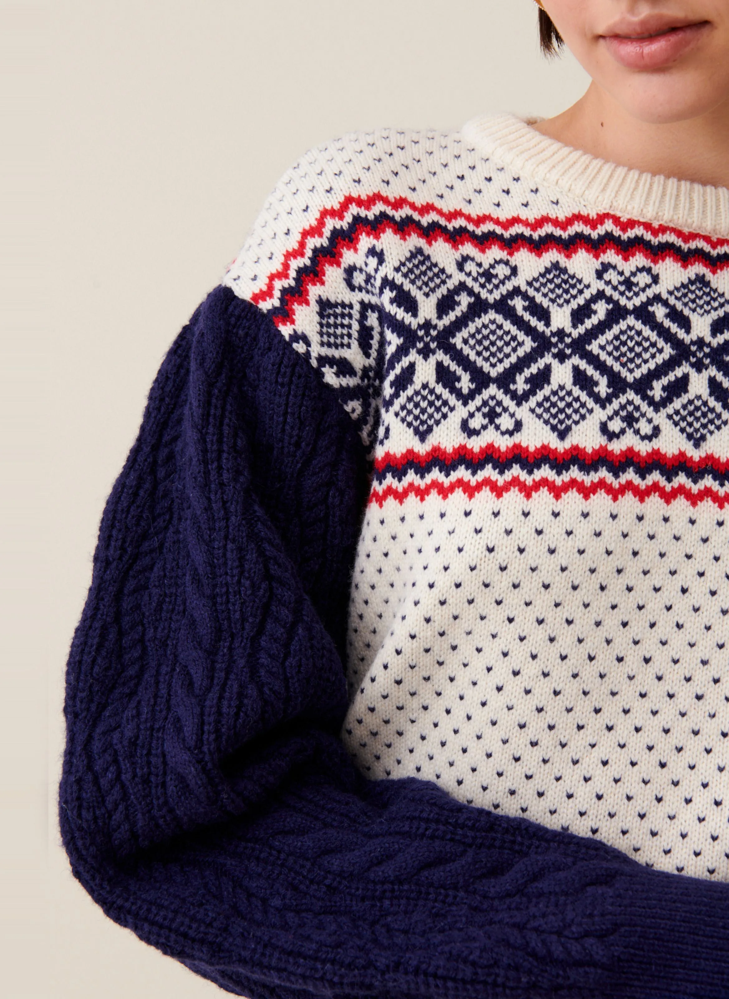  CLAUDIE PIERLOT   Maglione a maglia con motivi in lana | Multicolore