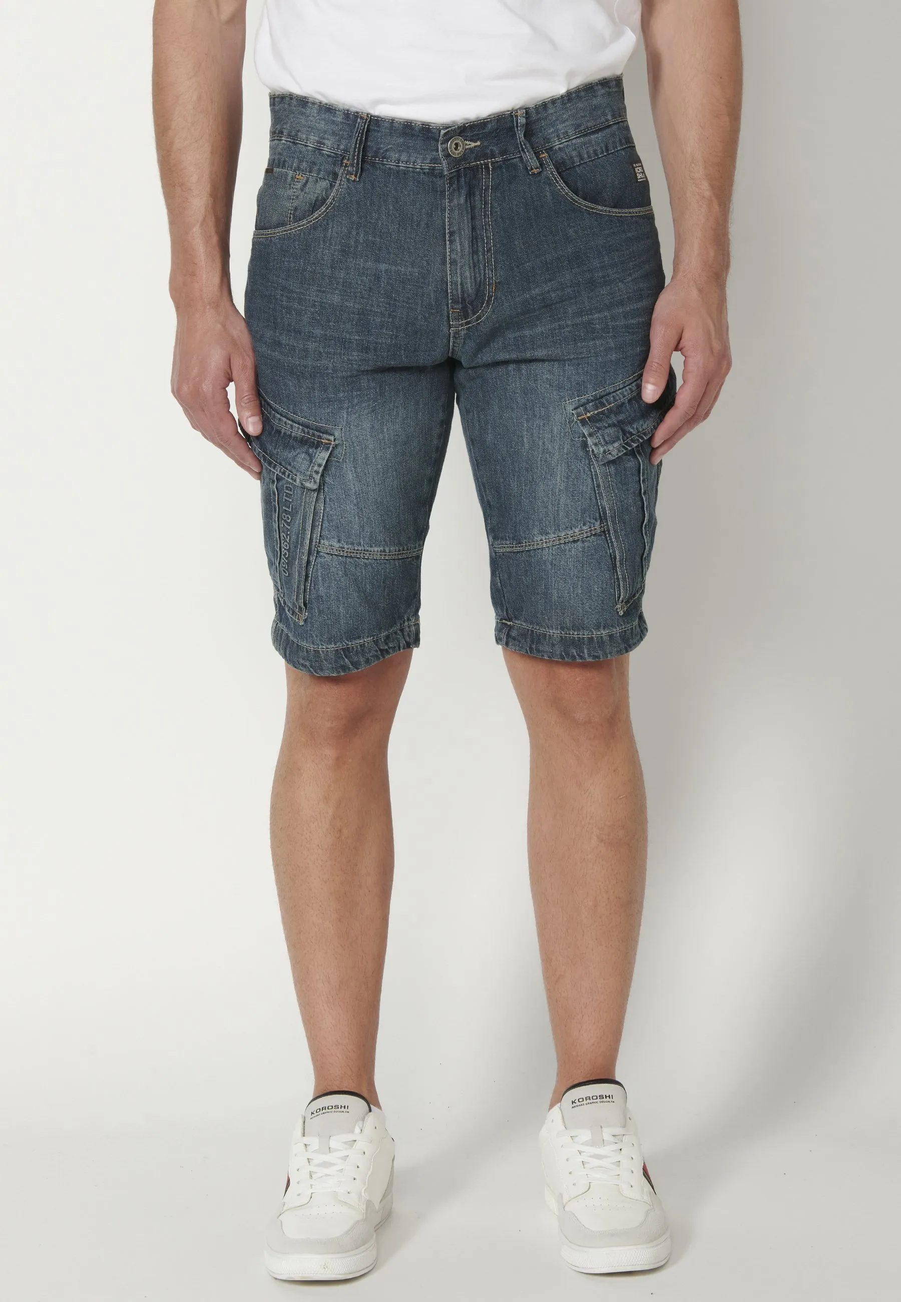 COWBOY CARGO BERMUDA - Shorts di jeans