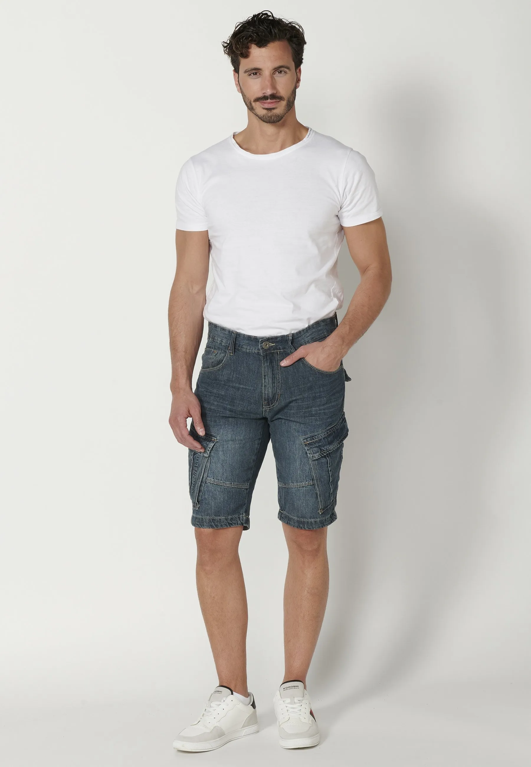 COWBOY CARGO BERMUDA - Shorts di jeans