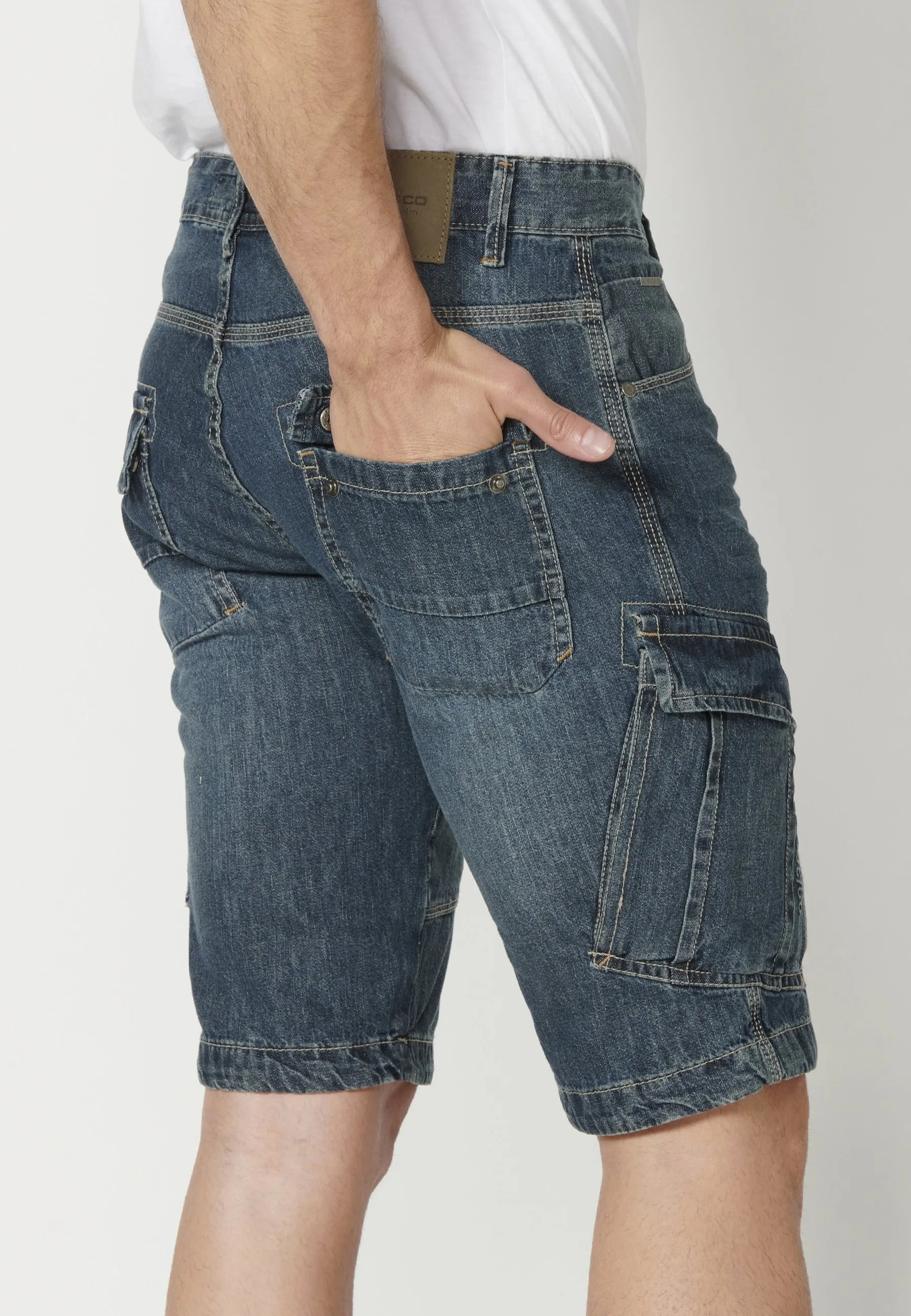 COWBOY CARGO BERMUDA - Shorts di jeans