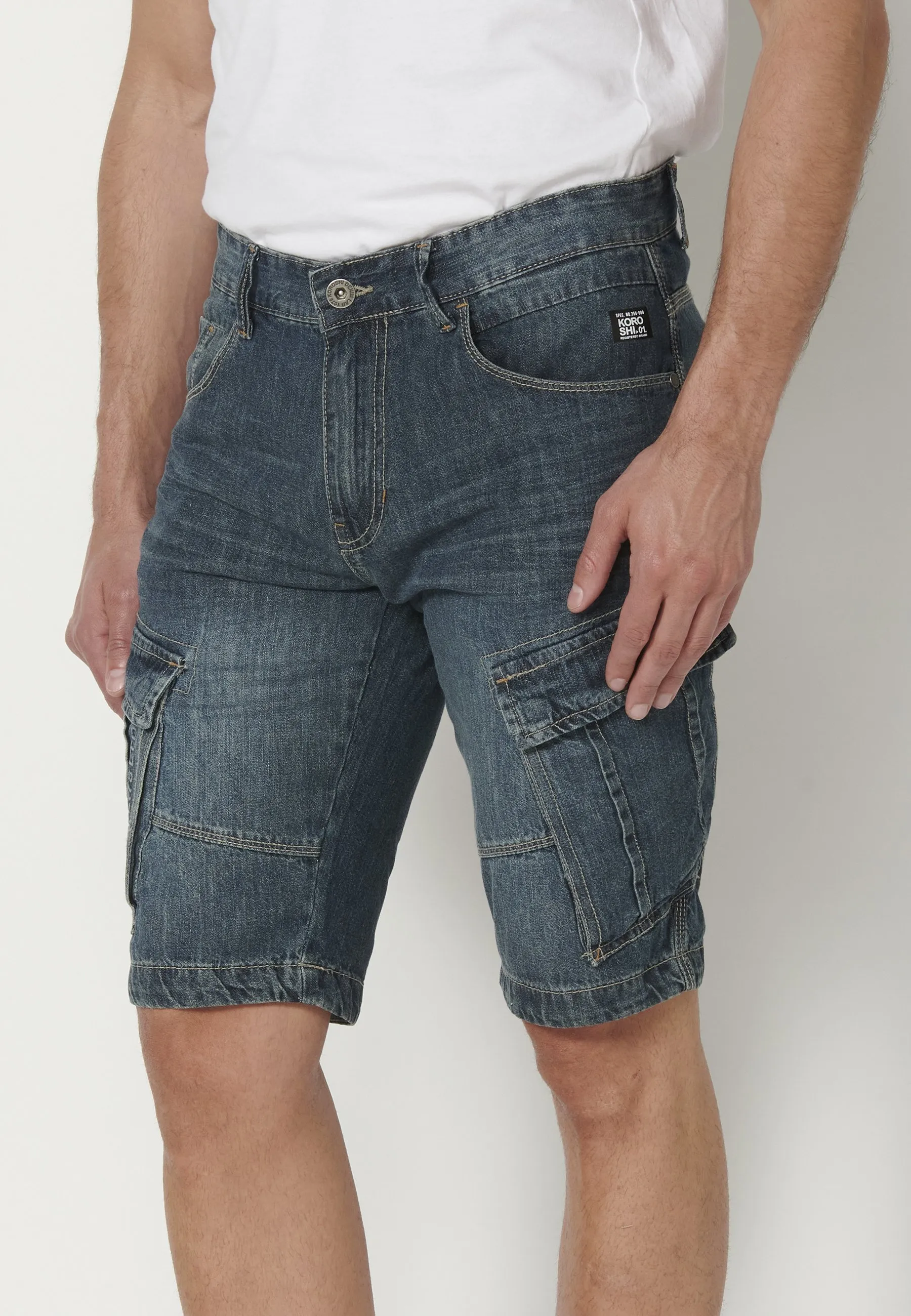 COWBOY CARGO BERMUDA - Shorts di jeans
