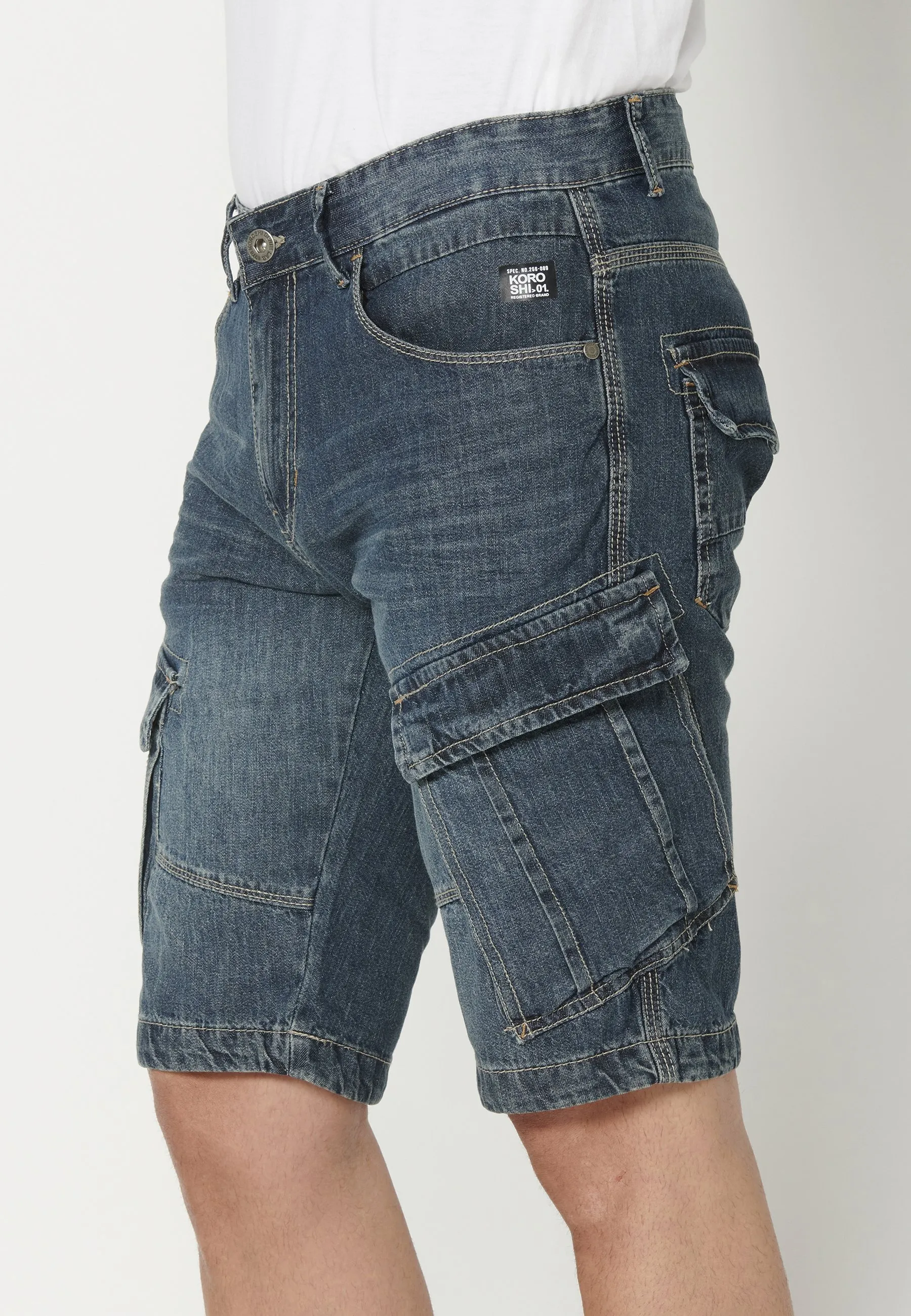 COWBOY CARGO BERMUDA - Shorts di jeans