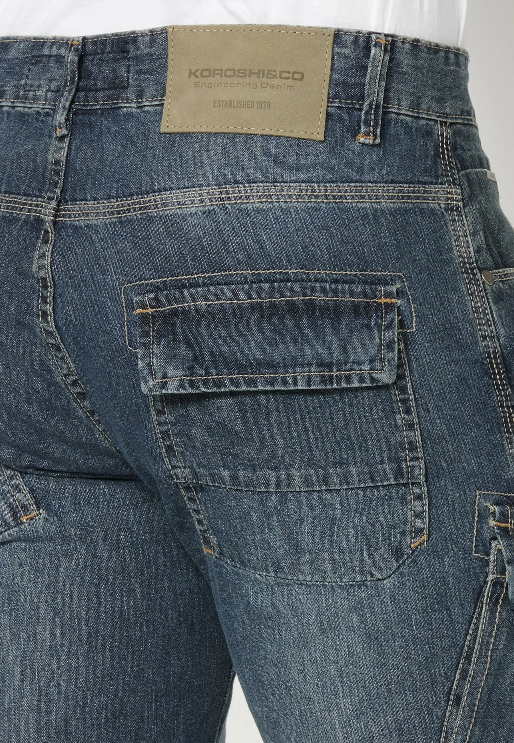 COWBOY CARGO BERMUDA - Shorts di jeans