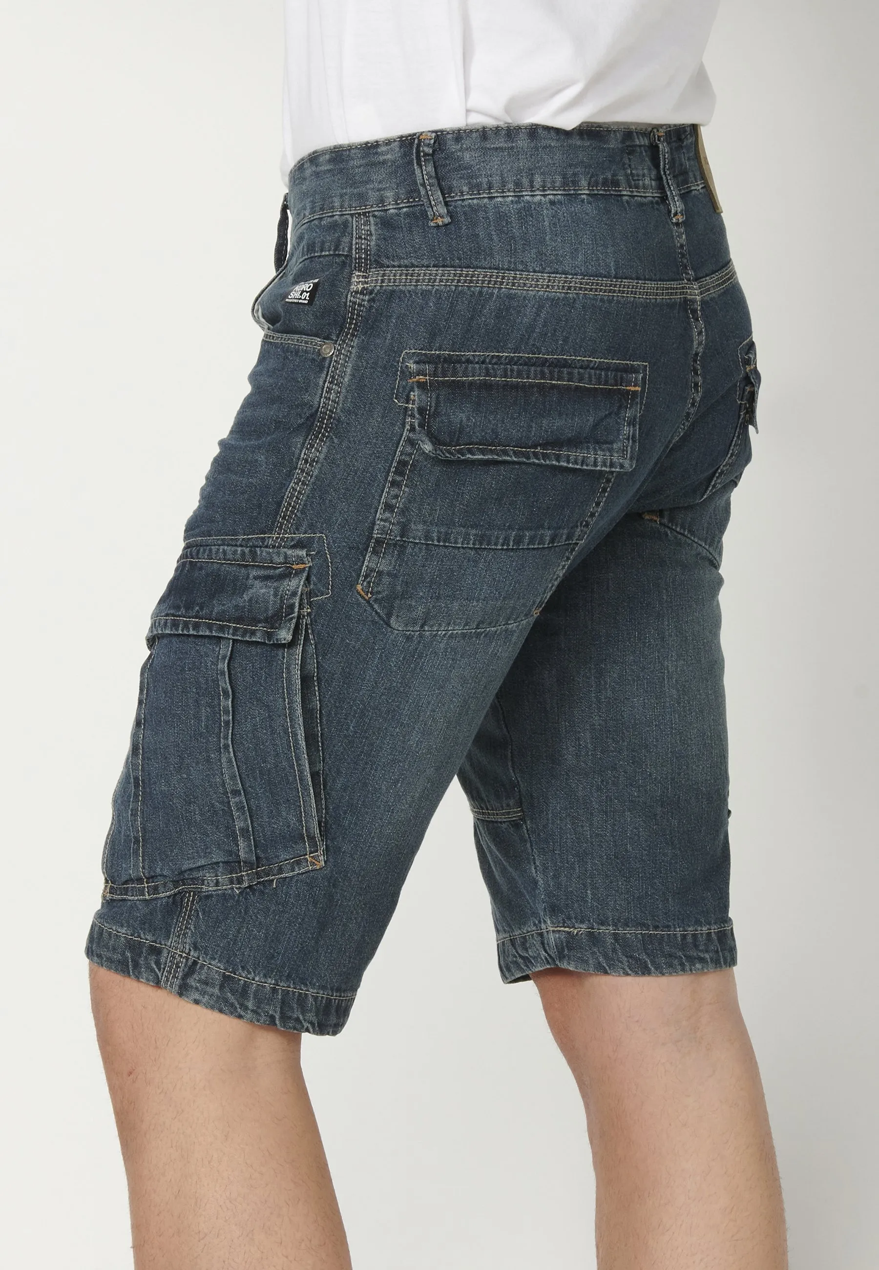 COWBOY CARGO BERMUDA - Shorts di jeans