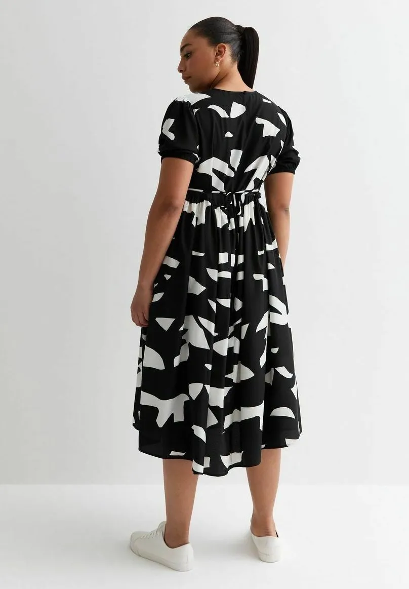 CURVES ABSTRACT PRINT MIDI - Vestito estivo