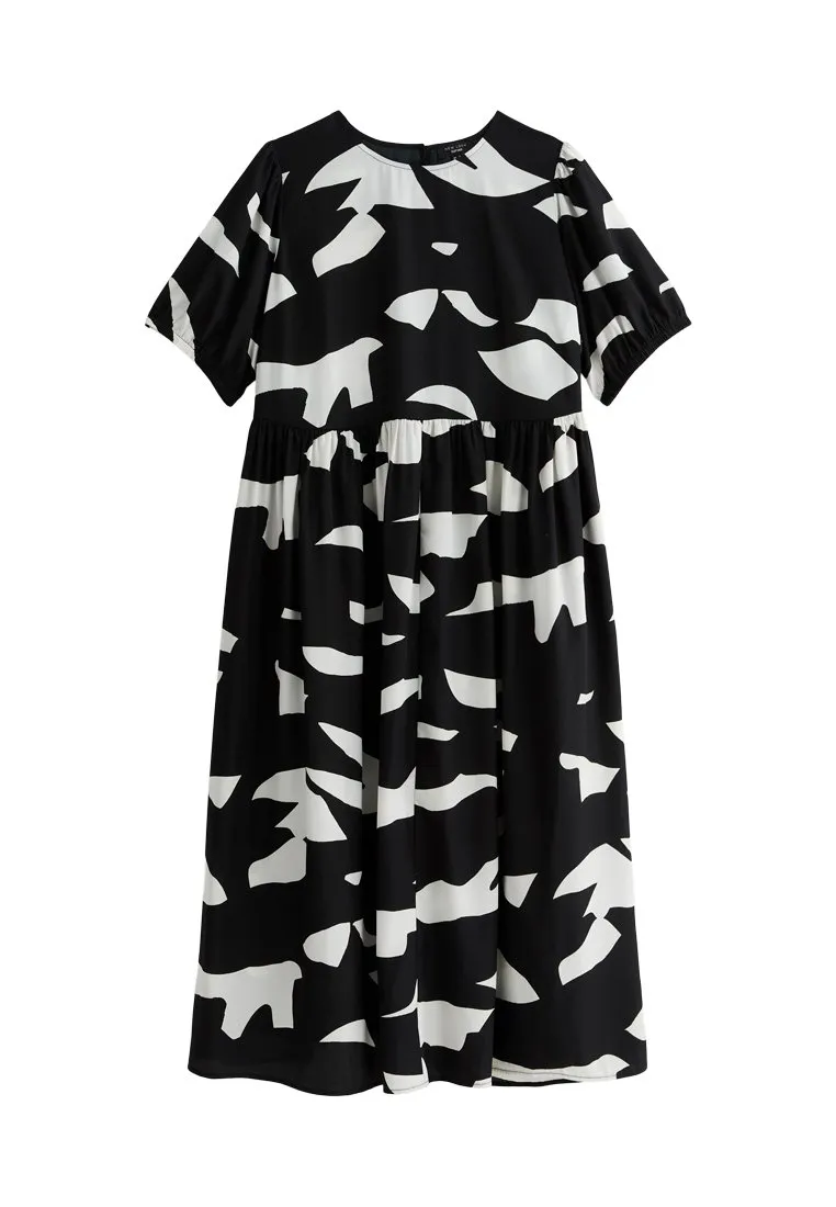 CURVES ABSTRACT PRINT MIDI - Vestito estivo