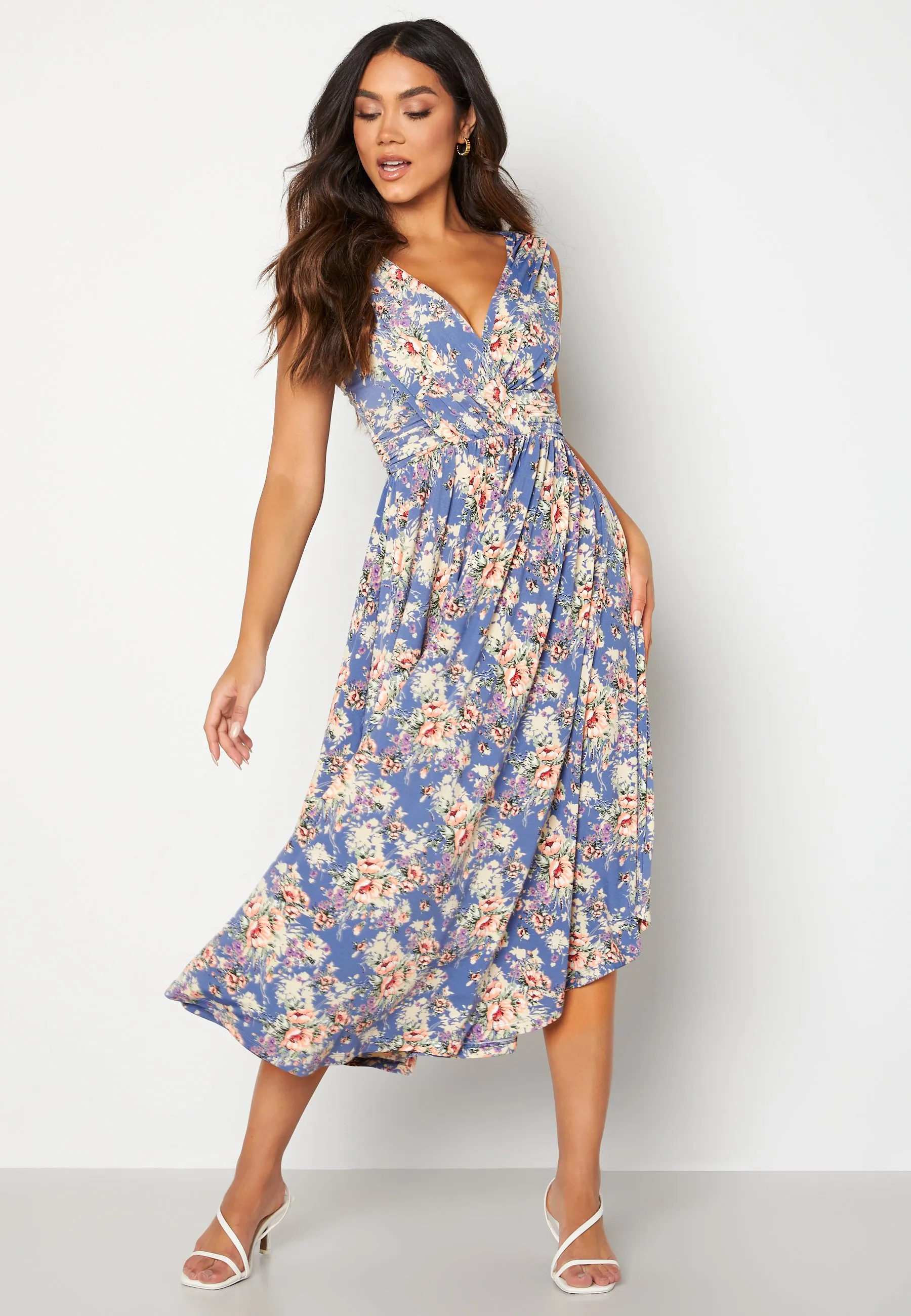 DRAPED SOFT MIDI DRESS - Vestito lungo