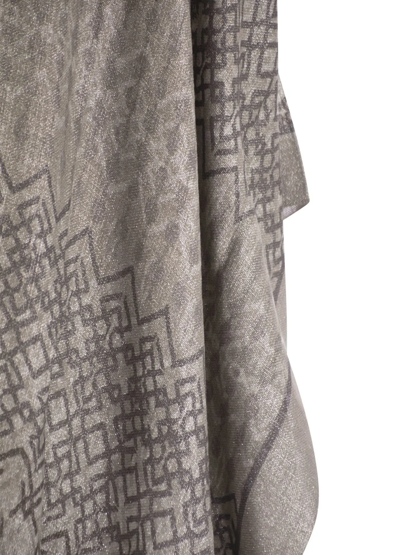 Ethnic Print linen poncho