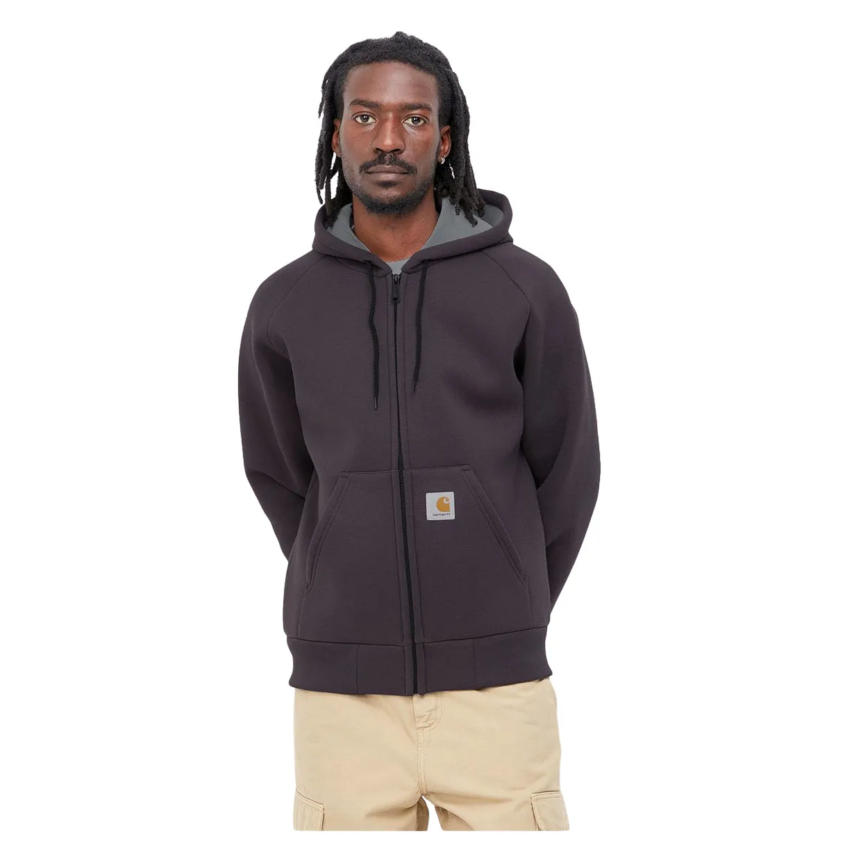Felpa Carhartt WIP Car-Lux Hooded Viola Scuro
