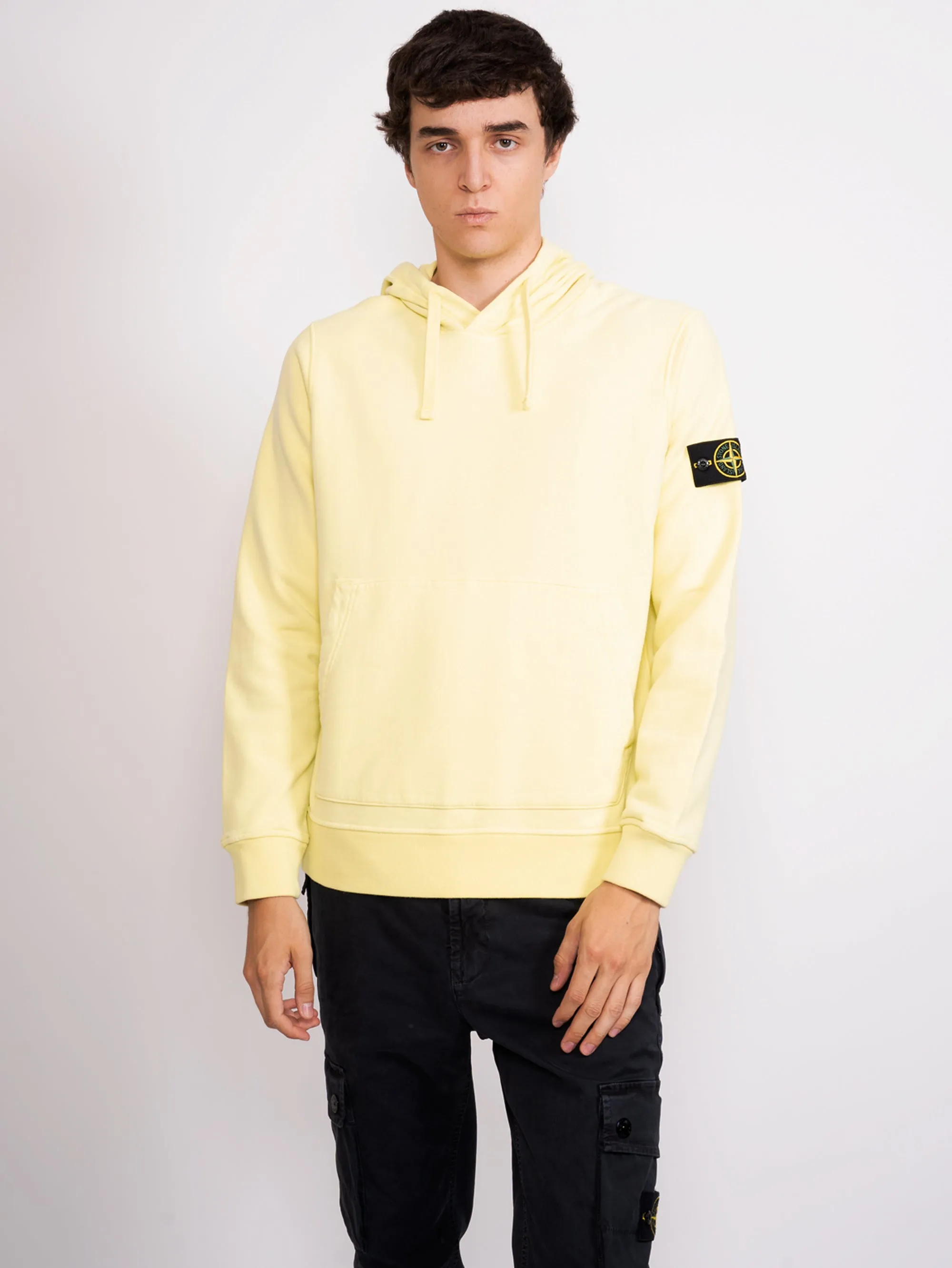 Felpa con Cappuccio Giallo