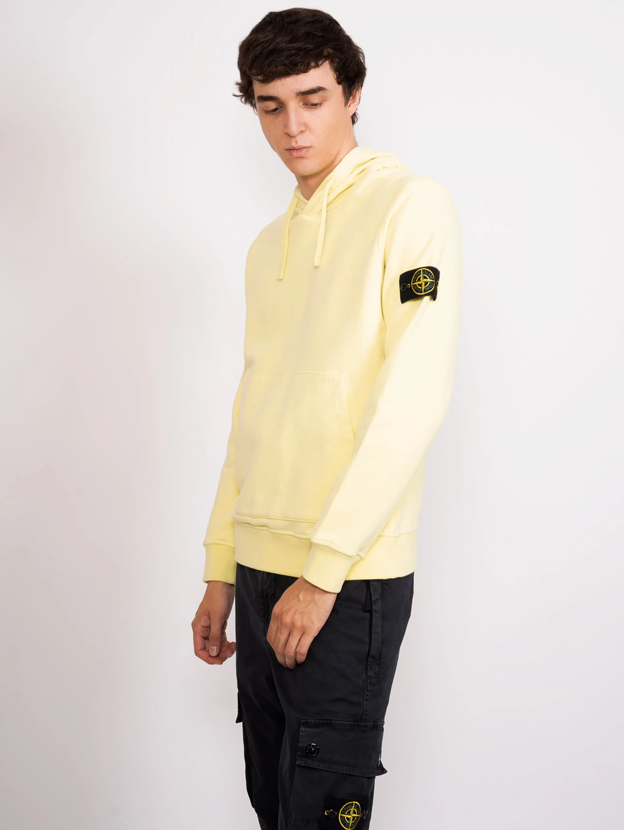 Felpa con Cappuccio Giallo