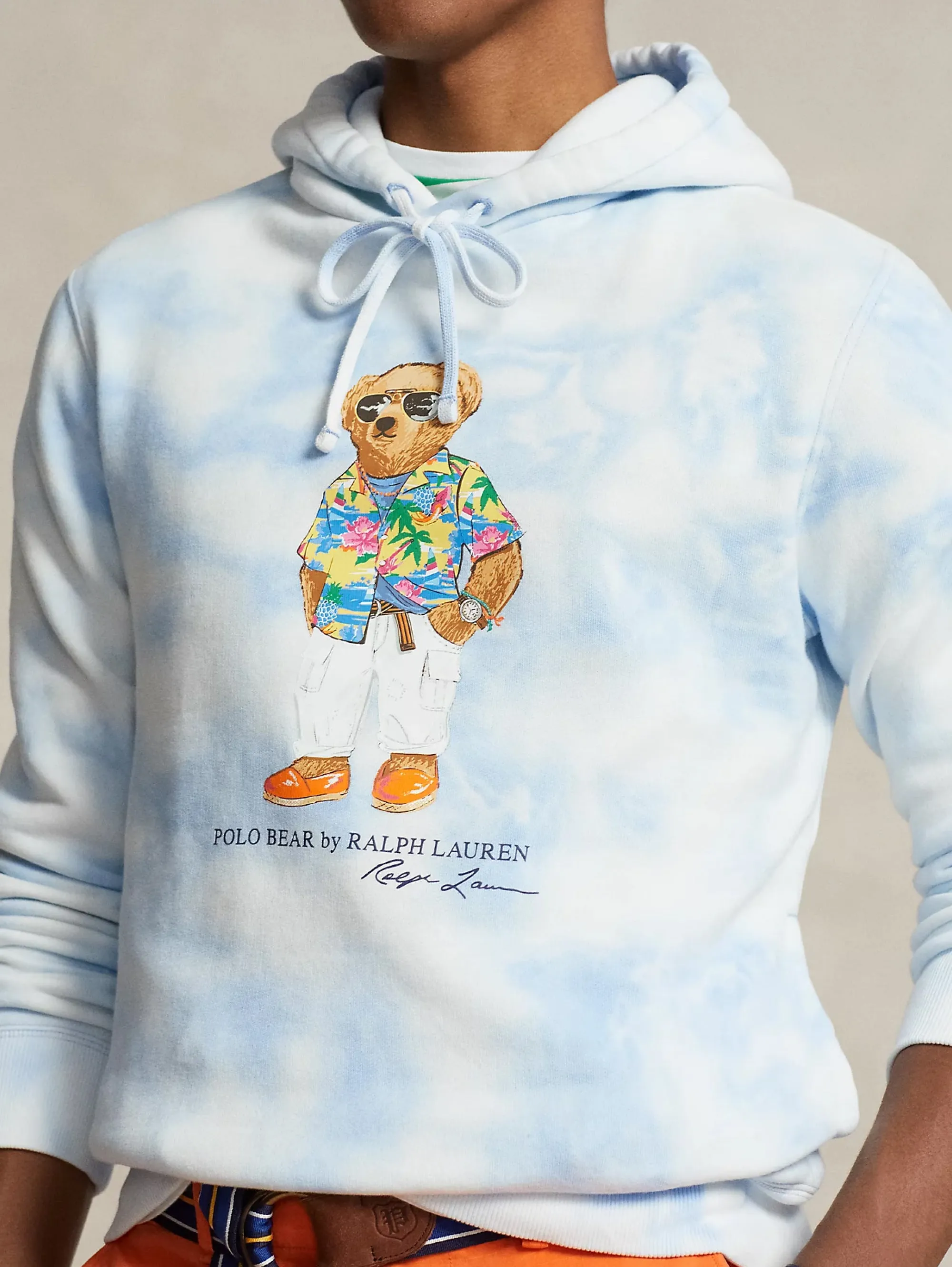 Felpa con Cappuccio Tie Dye Blu