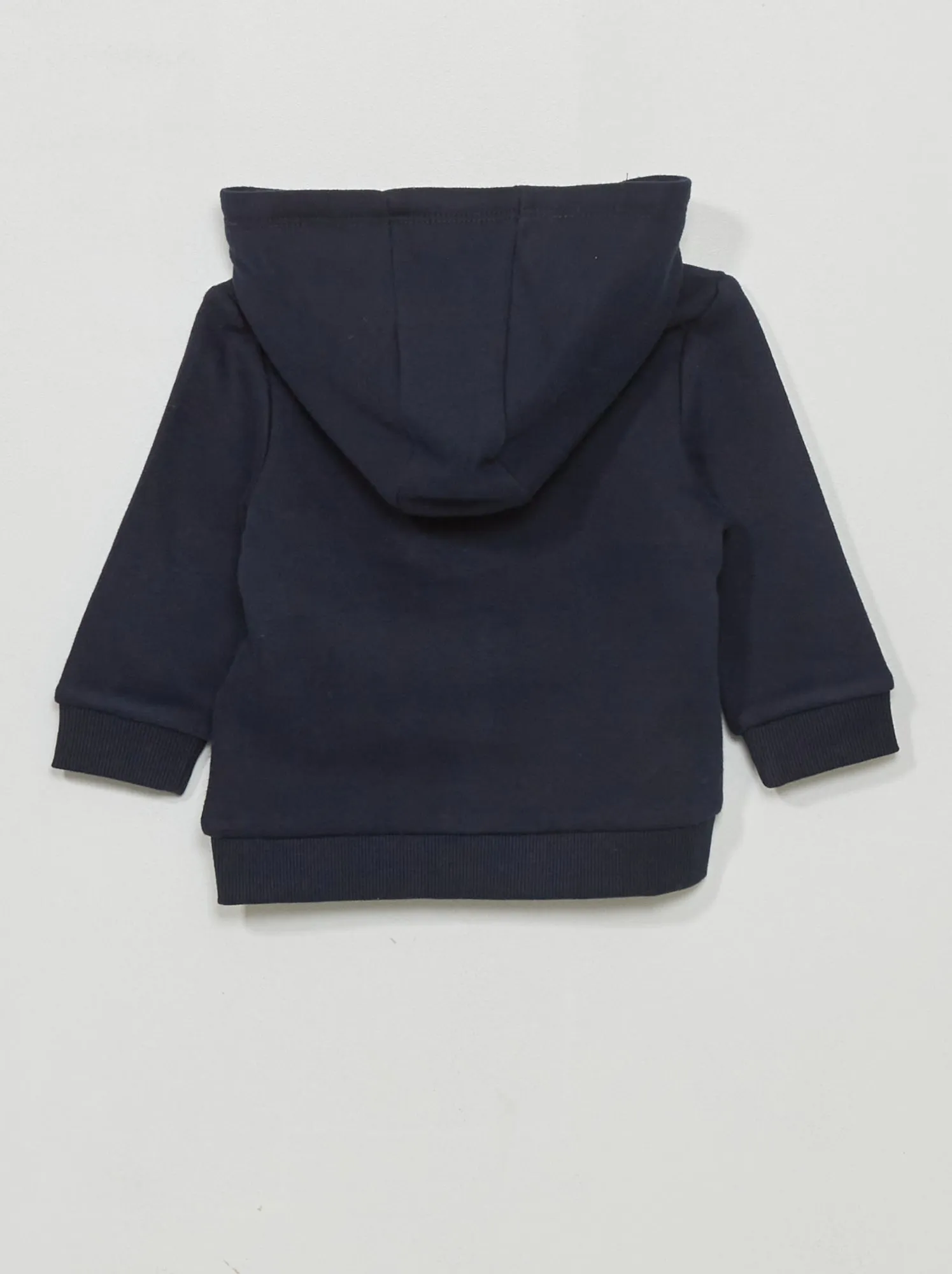 Felpa con zip in tessuto felpato - blu