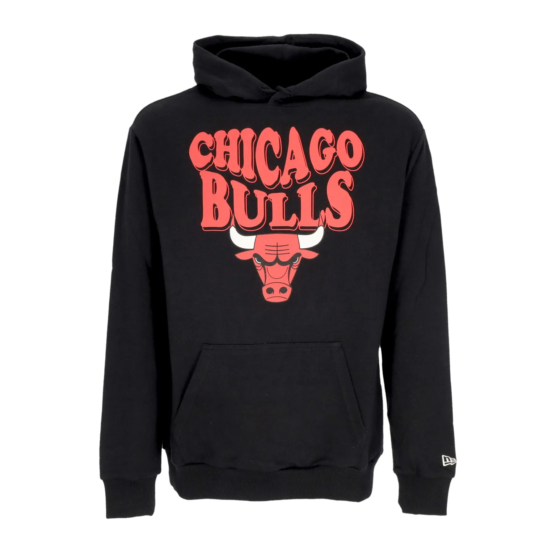 Felpa Leggera Cappuccio Uomo Nba Script Oversize Hoodie Chibul Black/front Door Red