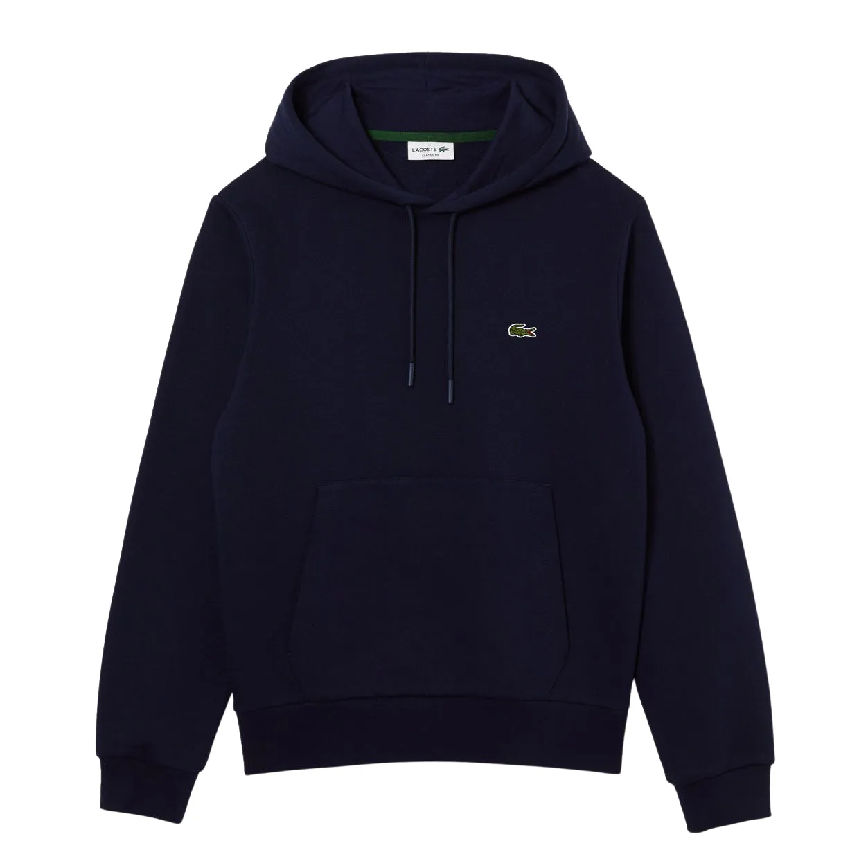 Felpa Uomo Lacoste Cappuccio Cotone Biologico Blu Navy