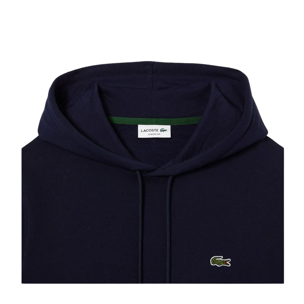 Felpa Uomo Lacoste Cappuccio Cotone Biologico Blu Navy