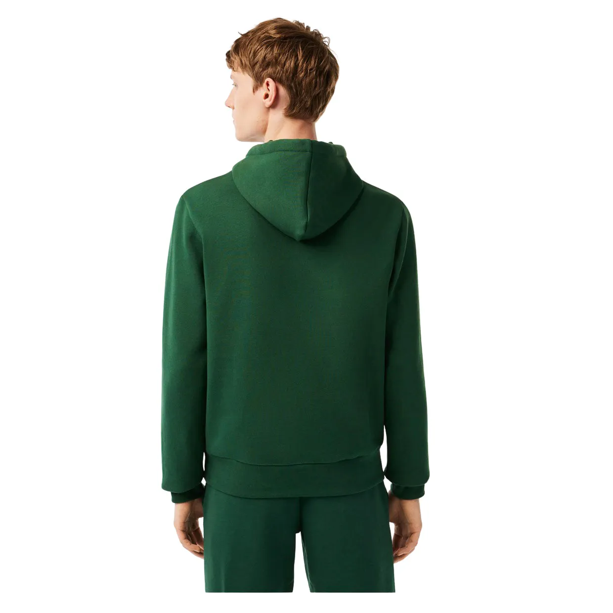 Felpa Uomo Lacoste Cappuccio Cotone Biologico Verde