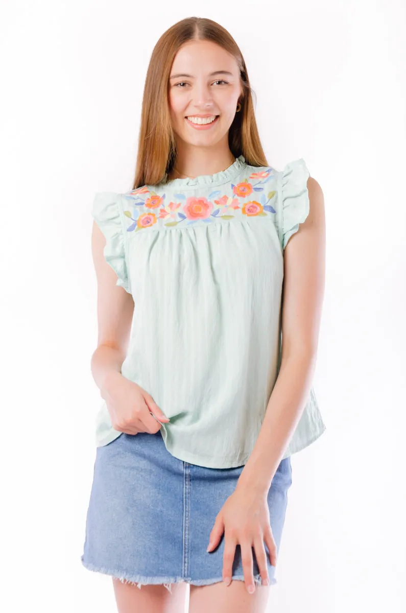 Floral Embroidered Blouse