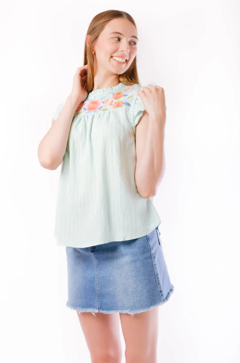 Floral Embroidered Blouse
