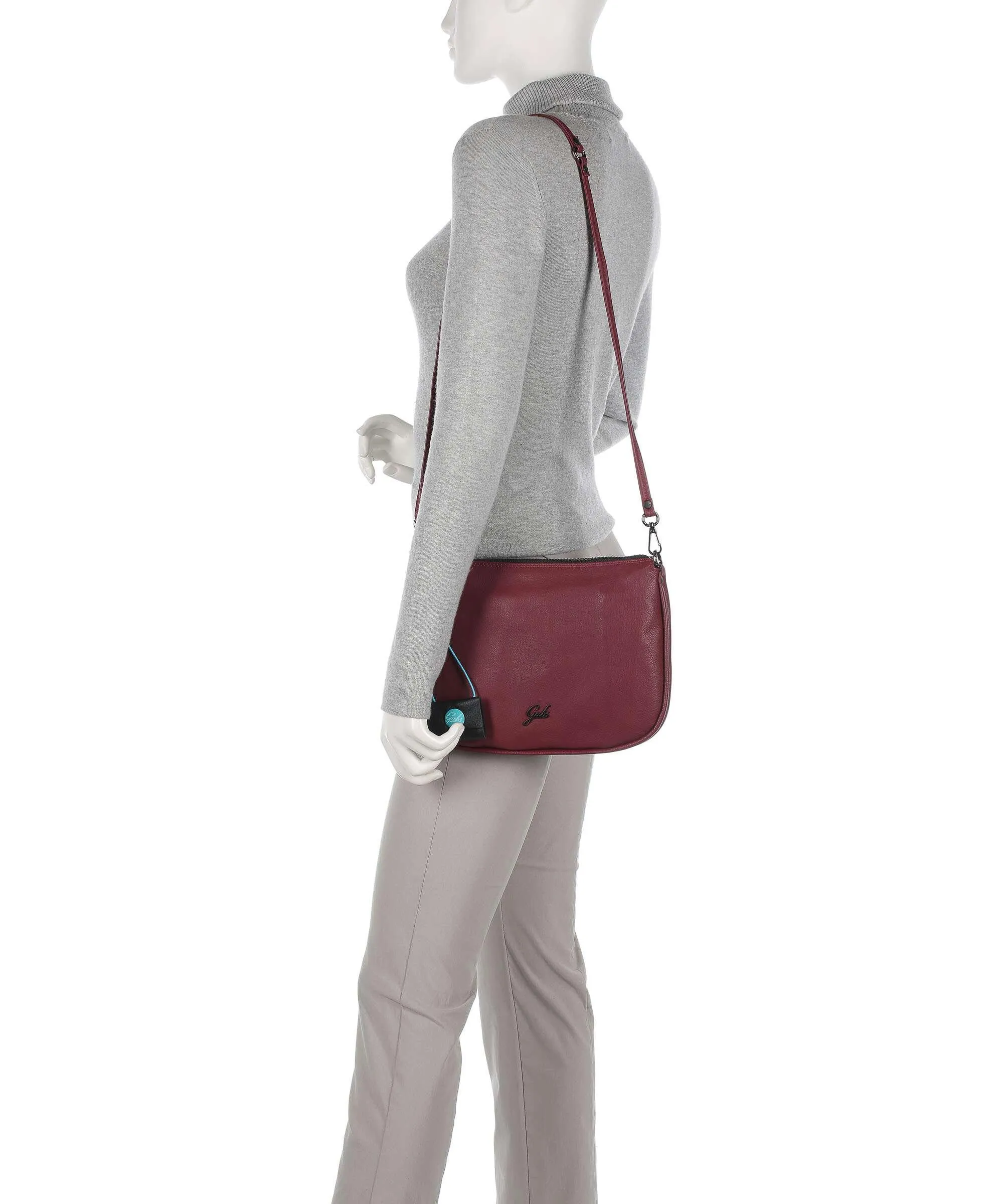  Gabs Lilli Borsa a spalla pelle di vitello grana rosso scuro  
