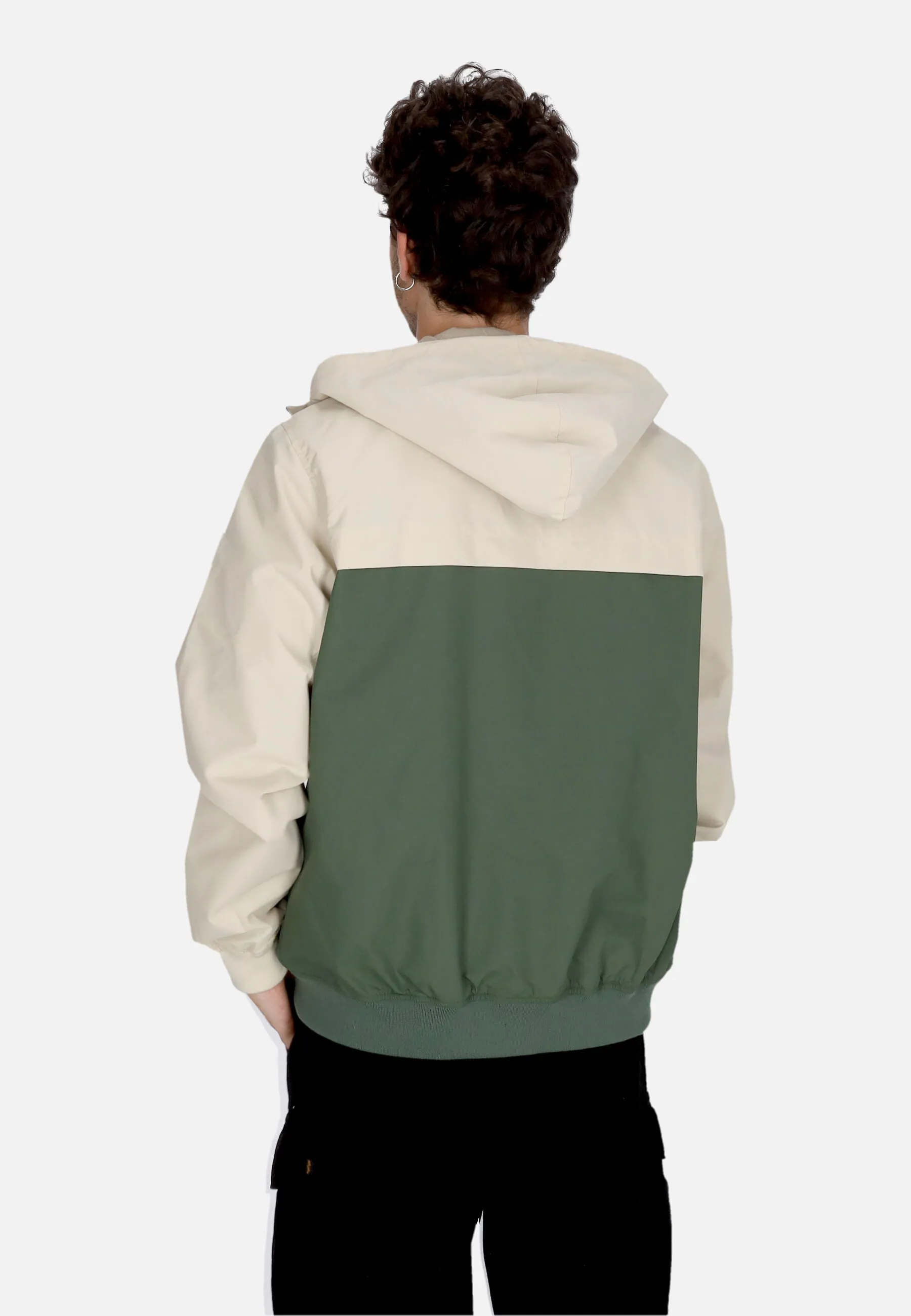 Giacca a Vento Uomo Achterdeck Jacket Beige/green