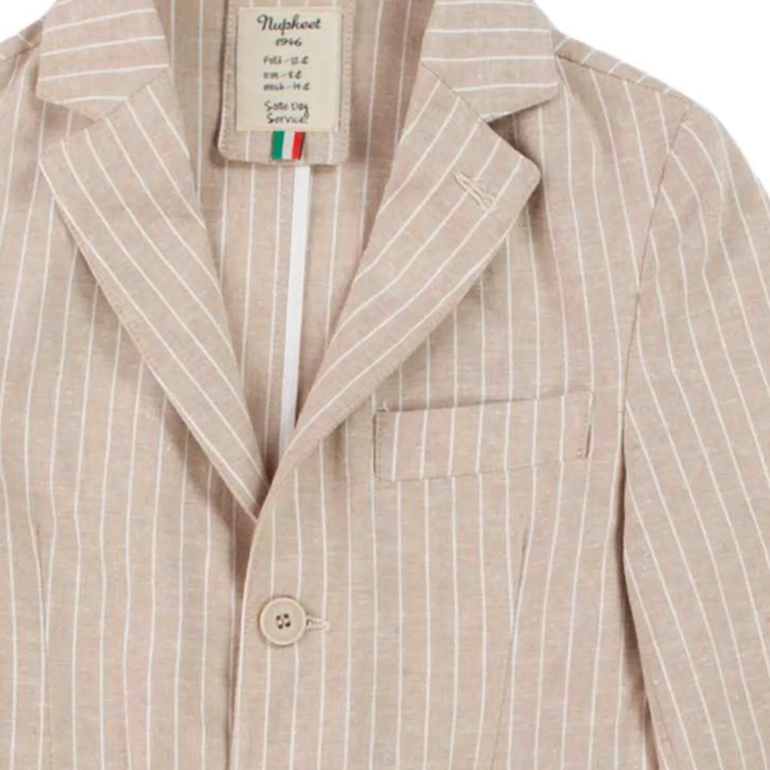 Giacca Beige A Righe Boy